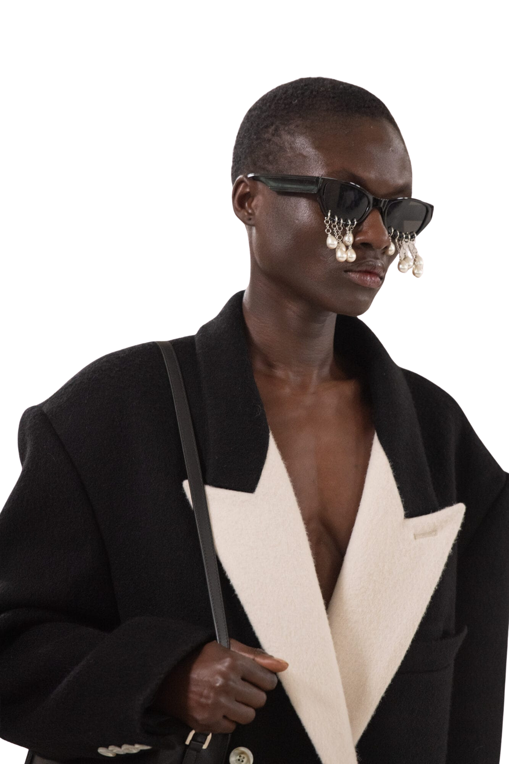 Kimhe Kim - Bi Color Double Breasted Coat (Black/Ivory) product image 3 | TRAB K-Fashion Australia