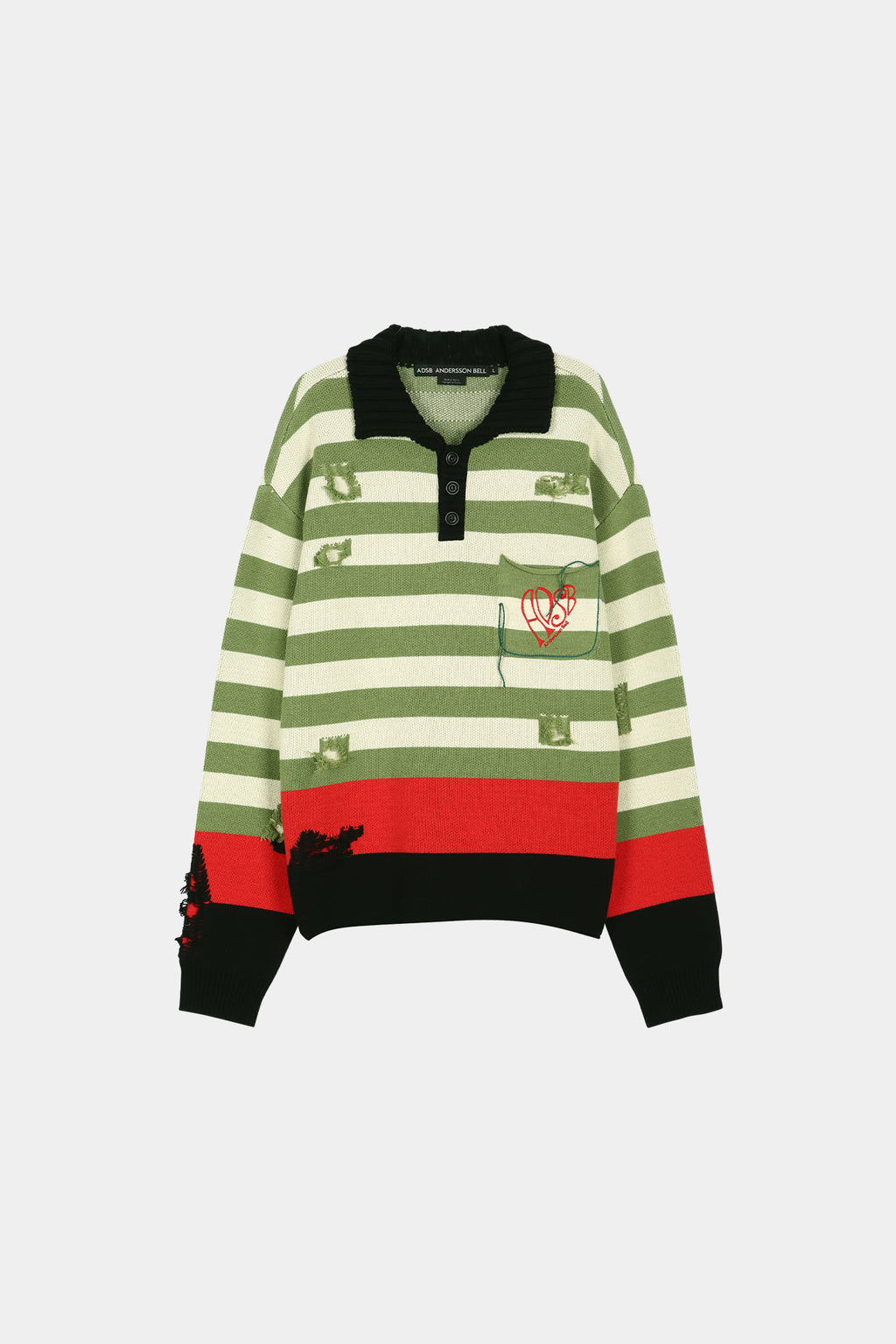 Andersson Bell - Stripe Damaged Polo Sweater (Multi) product image 8 | TRAB K-Fashion Australia