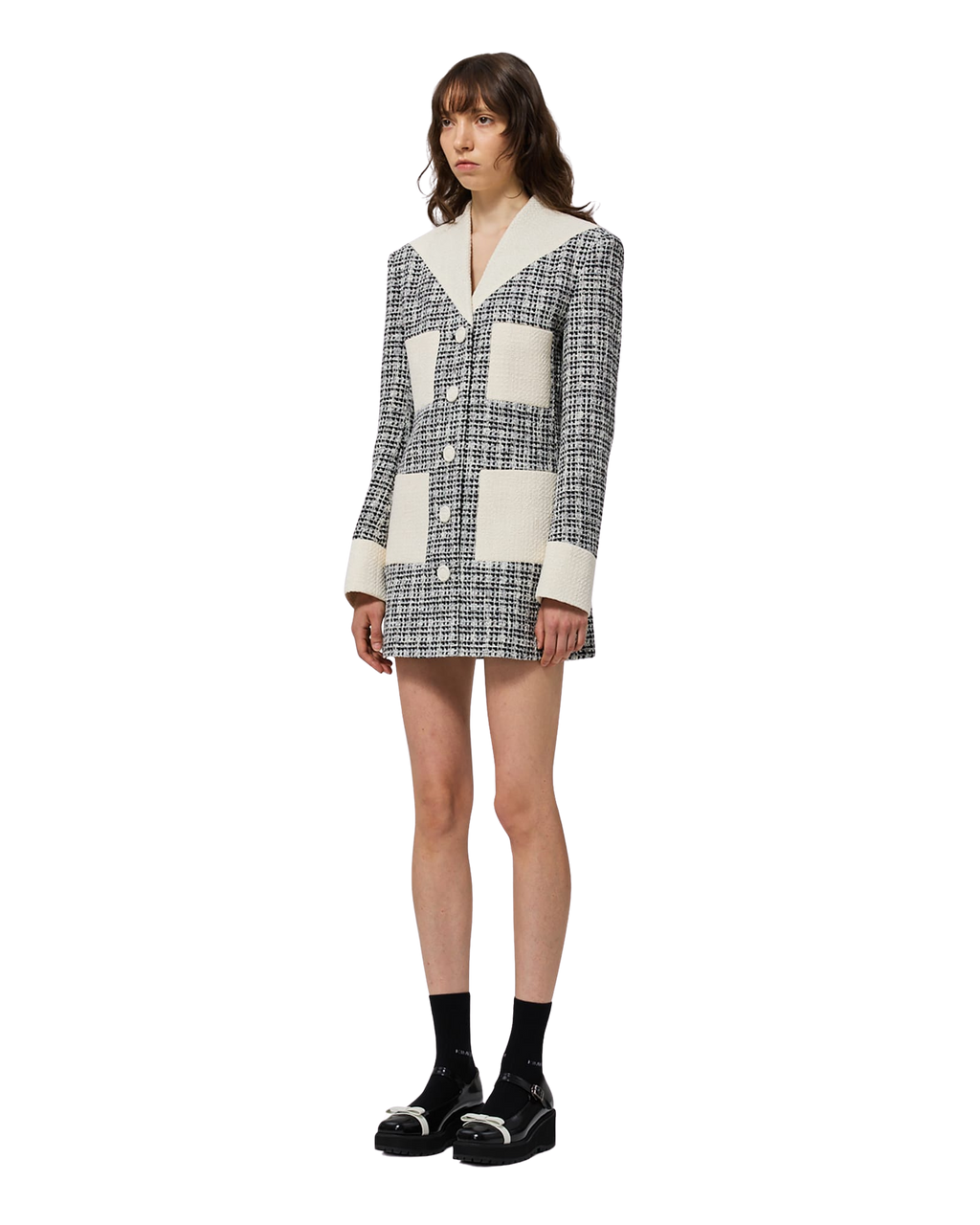 Kimhe Kim - Malevich Tweed Jacket Dress (Black/White) product image 2 | TRAB K-Fashion Australia