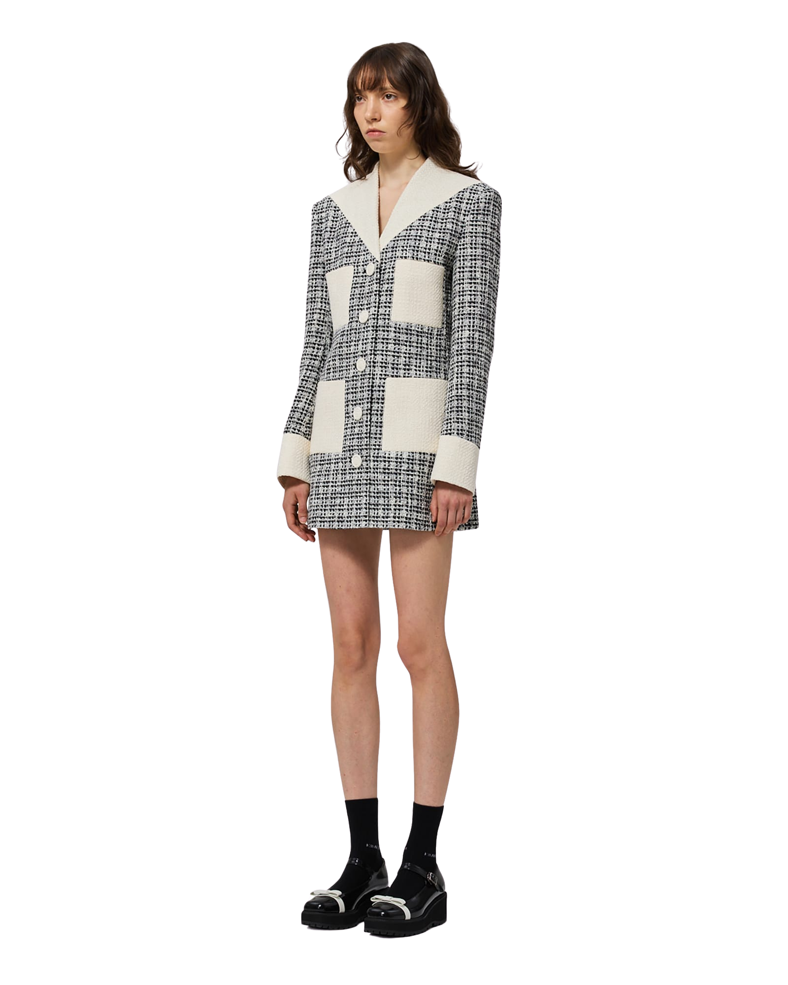 Kimhe Kim - Malevich Tweed Jacket Dress (Black/White) product image 2 | TRAB K-Fashion Australia