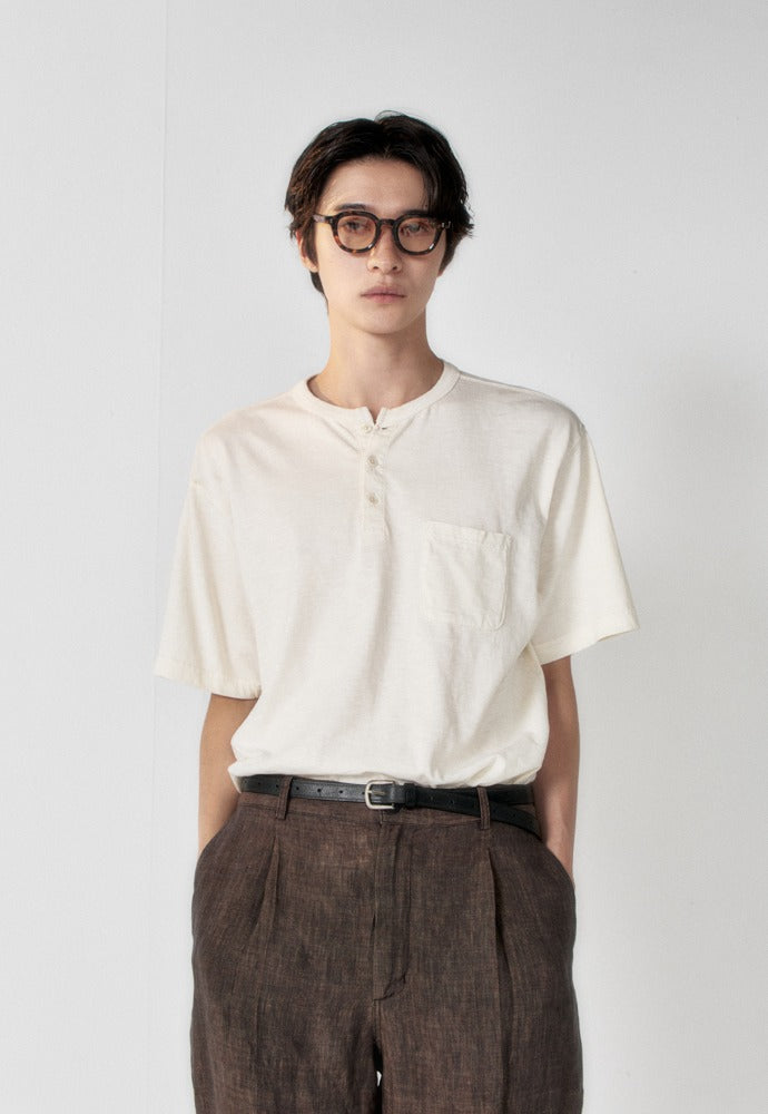 Art if acts - Henley S/S Tee (Ecru) product image 1 | TRAB K-Fashion Australia
