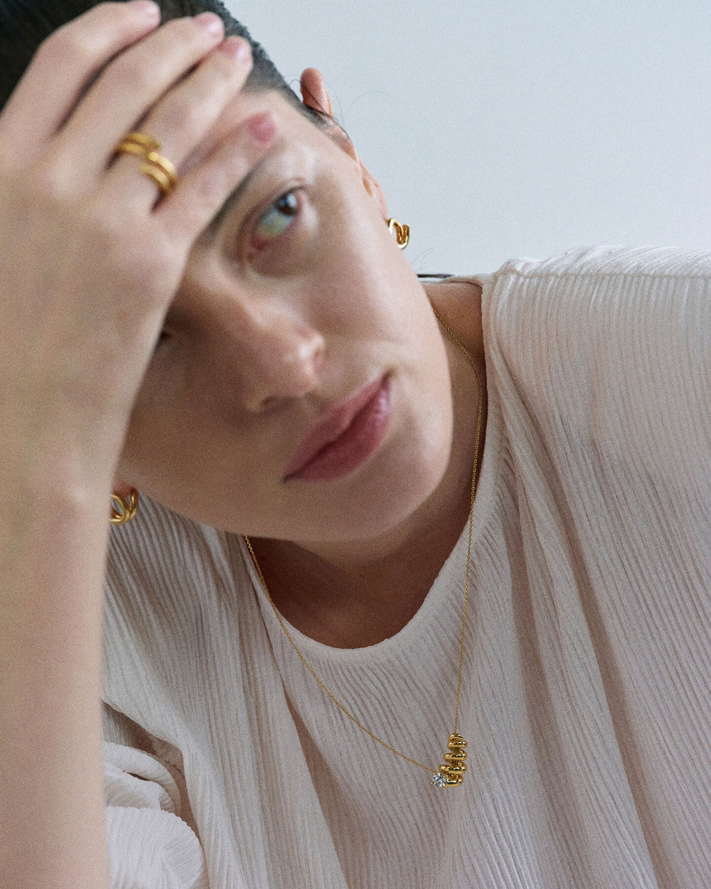 Numbering - Unbalanced Coil Pendant Necklace #8700 product image 1 | TRAB K-Fashion Australia