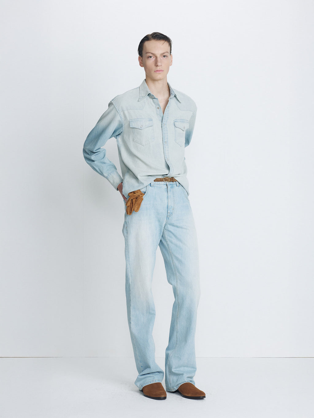 Tonywack - Flared-Leg Denim Jeans (Faded Light Blue) product image 2 | TRAB K-Fashion Australia
