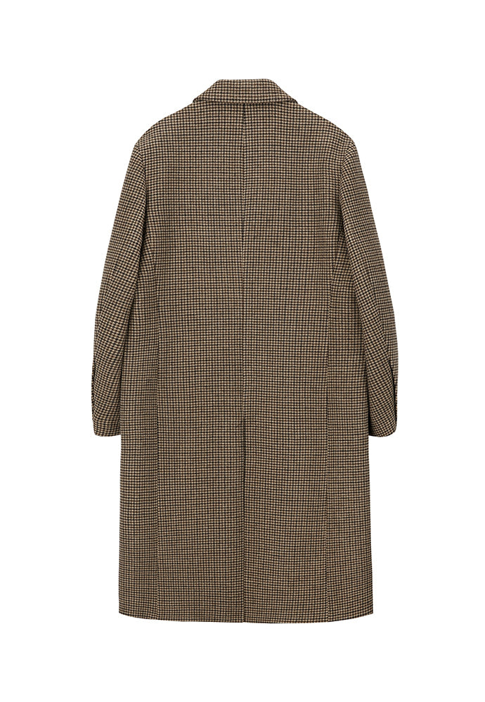 Tonywack - Single Breasted Tailored Coat (Brown/Beige/Black Houndtooth) product image 11 | TRAB K-Fashion Australia