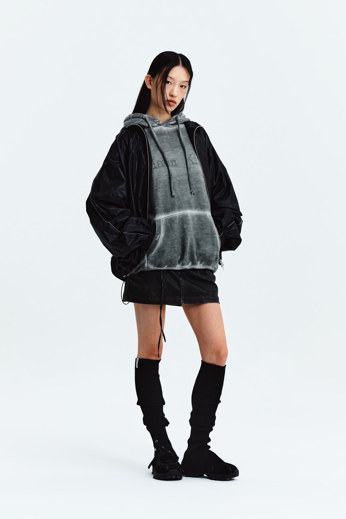 Matin Kim - Matin Kim Logo Coating Jumper (Black) product image 9 | TRAB K-Fashion Australia