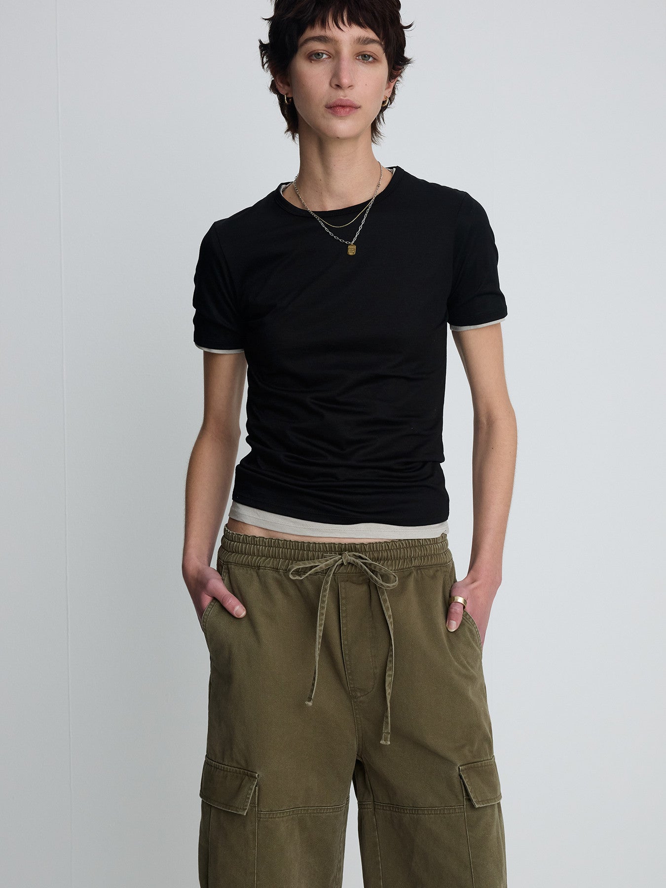 Tonywack - Garment-Washed Cargo Shorts (Olive) product image 3 | TRAB K-Fashion Australia