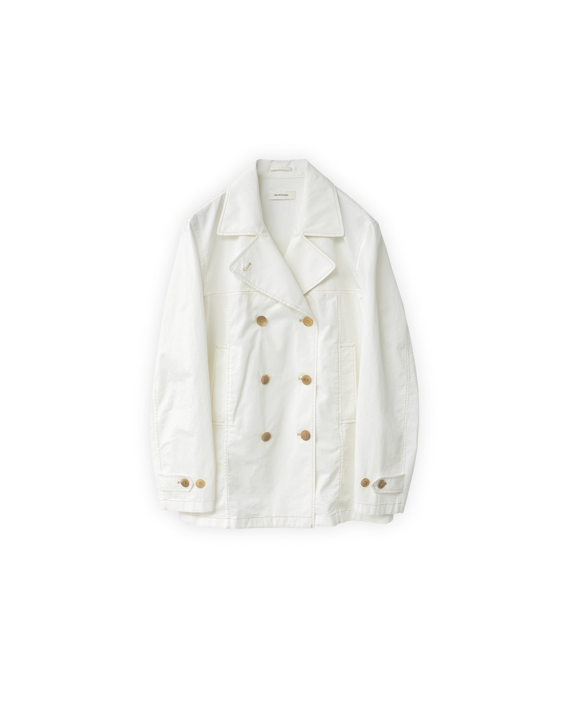 Brownyard - Washed Double Half Coat (Ivory) product image 5 | TRAB K-Fashion Australia