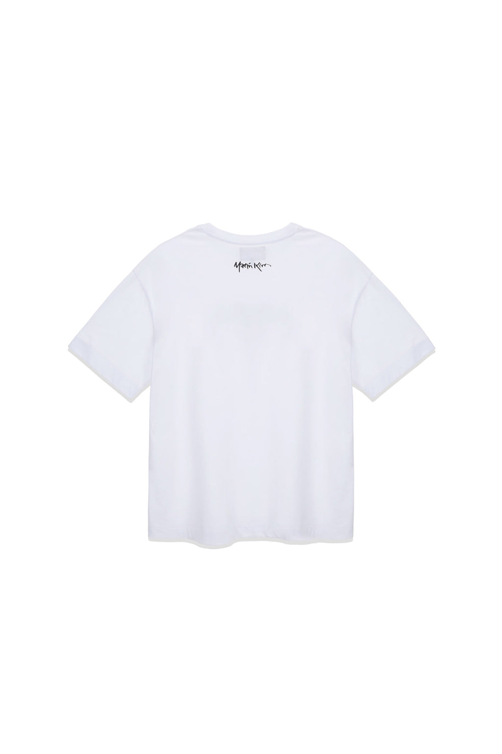 Matin Kim - Hangeul Big Logo Point Top (White) product image 5 | TRAB K-Fashion Australia