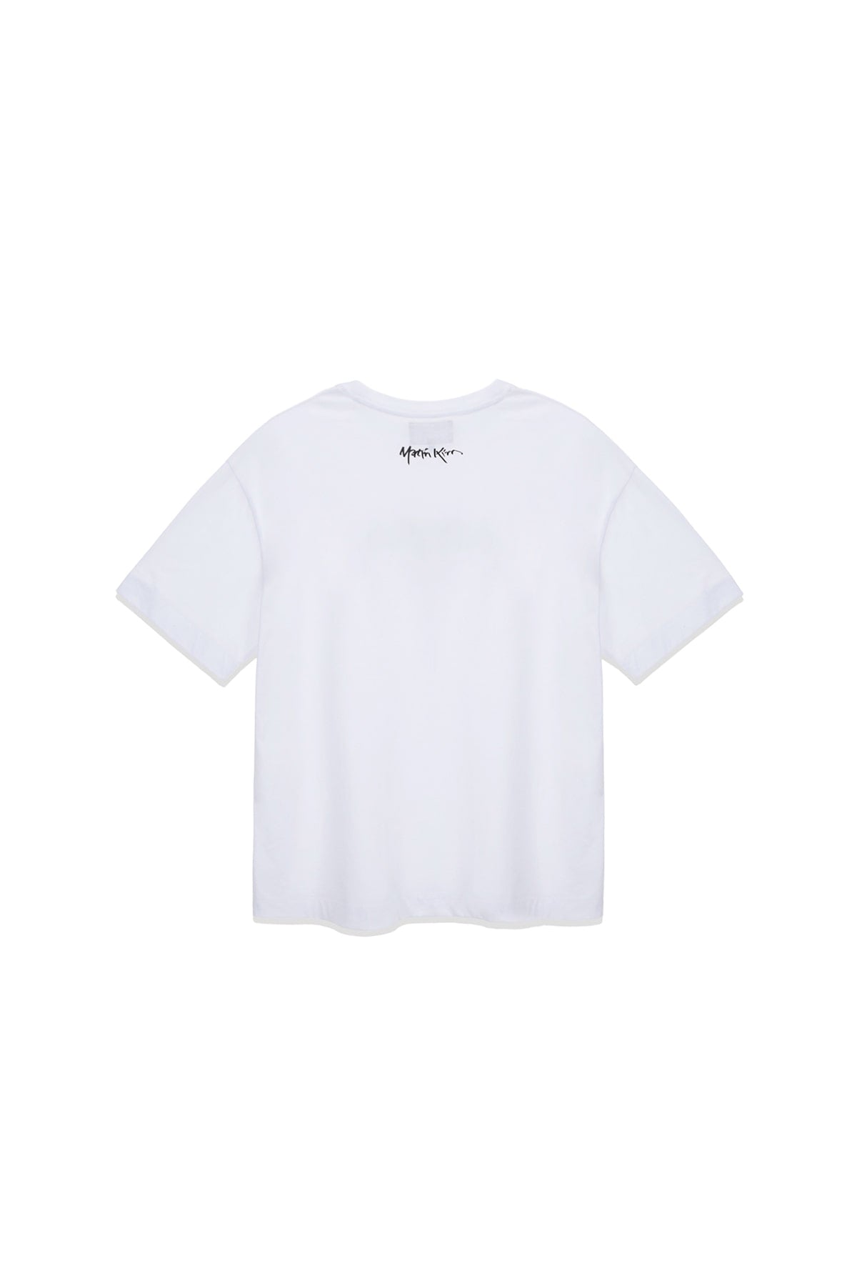 Matin Kim - Hangeul Big Logo Point Top (White) product image 5 | TRAB K-Fashion Australia
