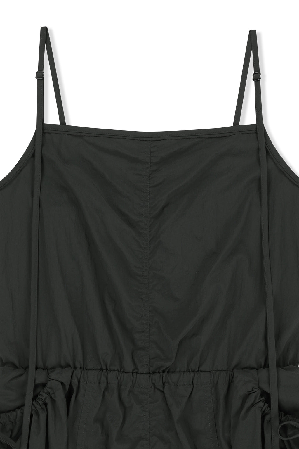 Matin Kim - Strap Detail Sleeveless Utility Dress (Charcoal) product image 3 | TRAB K-Fashion Australia
