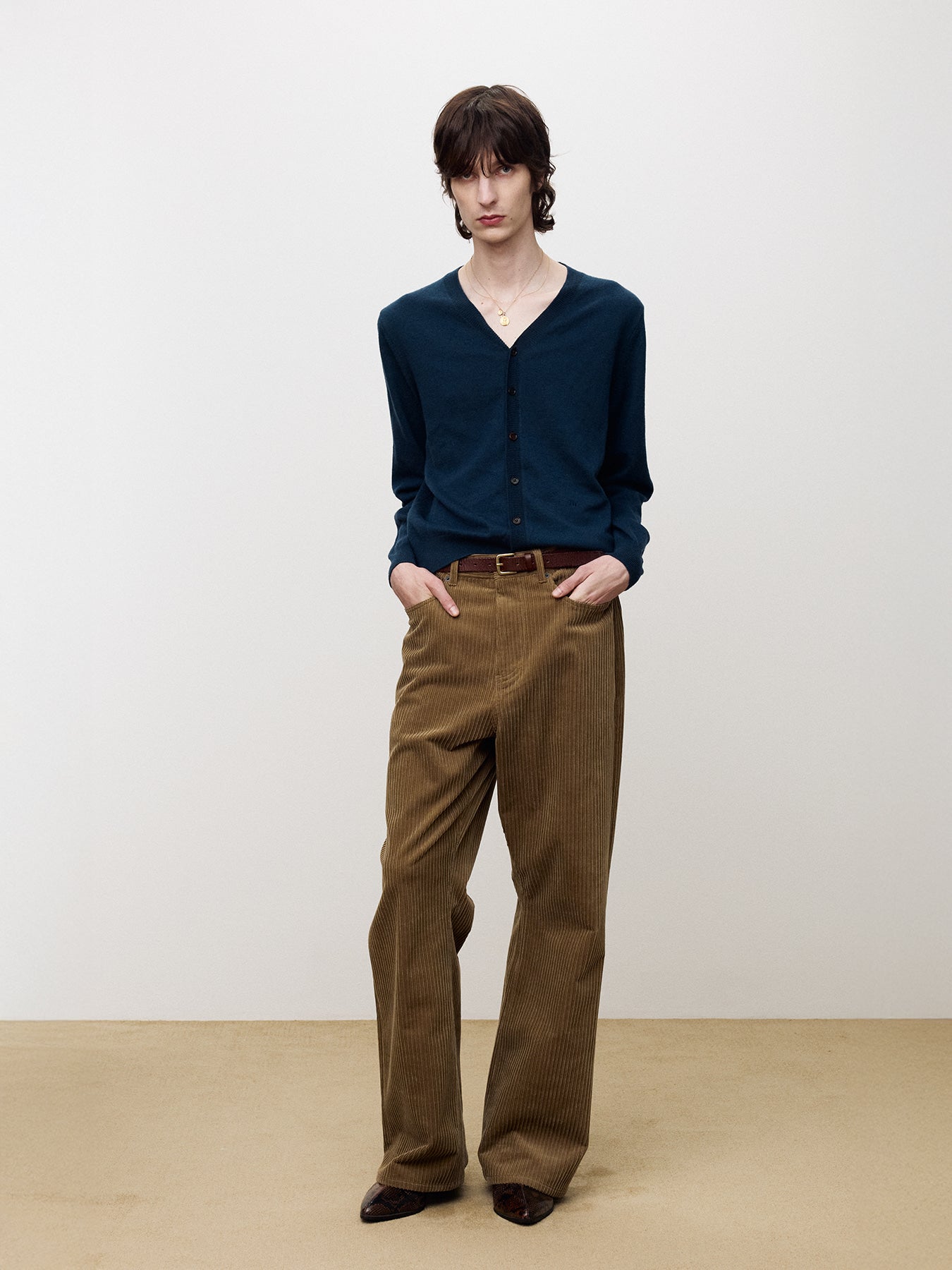 Tonywack - Super Fine Merino Wool Knit Cardigan (Dark Blue) product image 2 | TRAB K-Fashion Australia