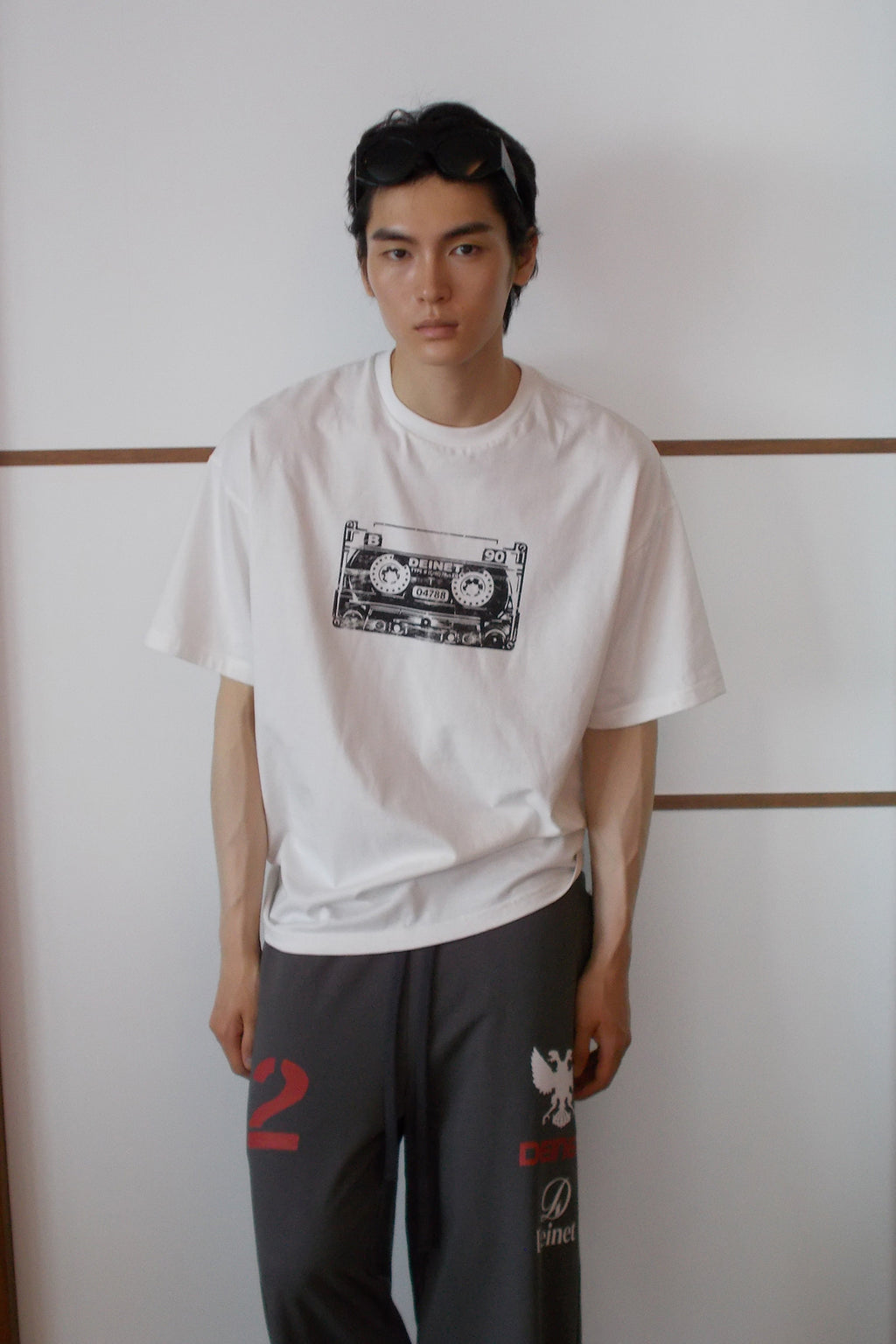 Deinet - Tape T-Shirt (White) product image 7 | TRAB K-Fashion Australia