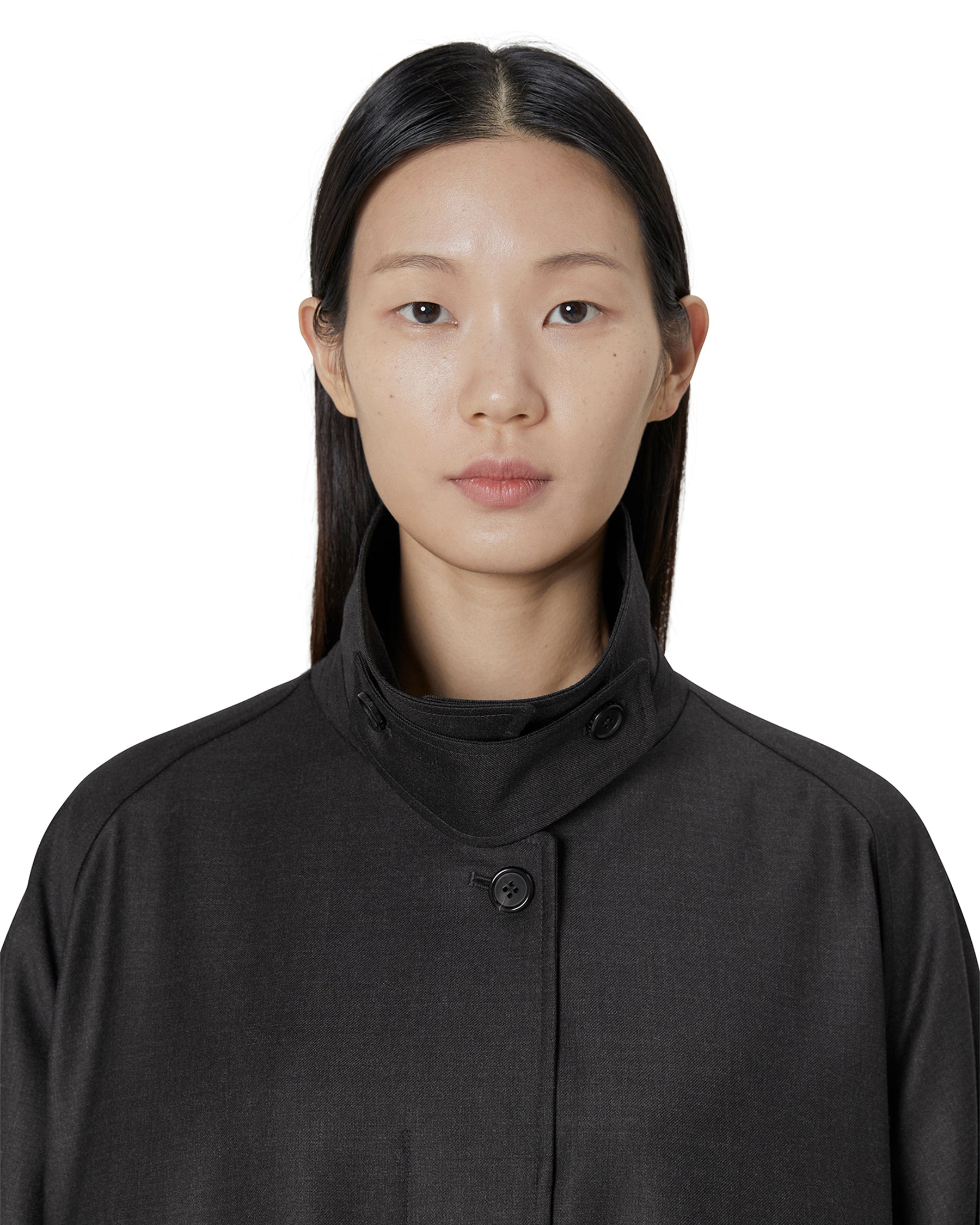 Brownyard - Wool Balmacaan Coat (Charcoal) product image 5 | TRAB K-Fashion Australia