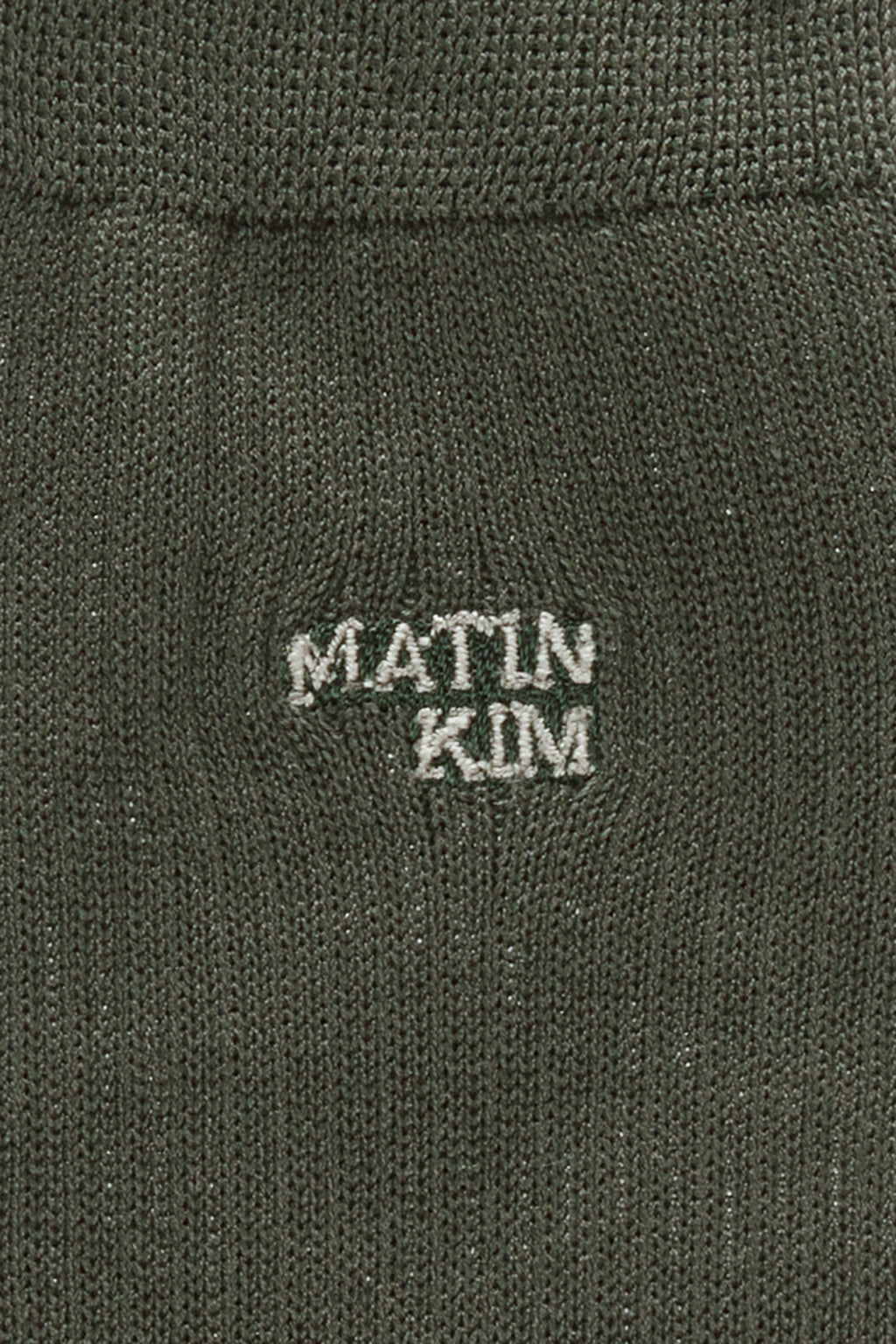 Matin Kim - Small Logo Silket Half Socks (Khaki) product image 3 | TRAB K-Fashion Australia