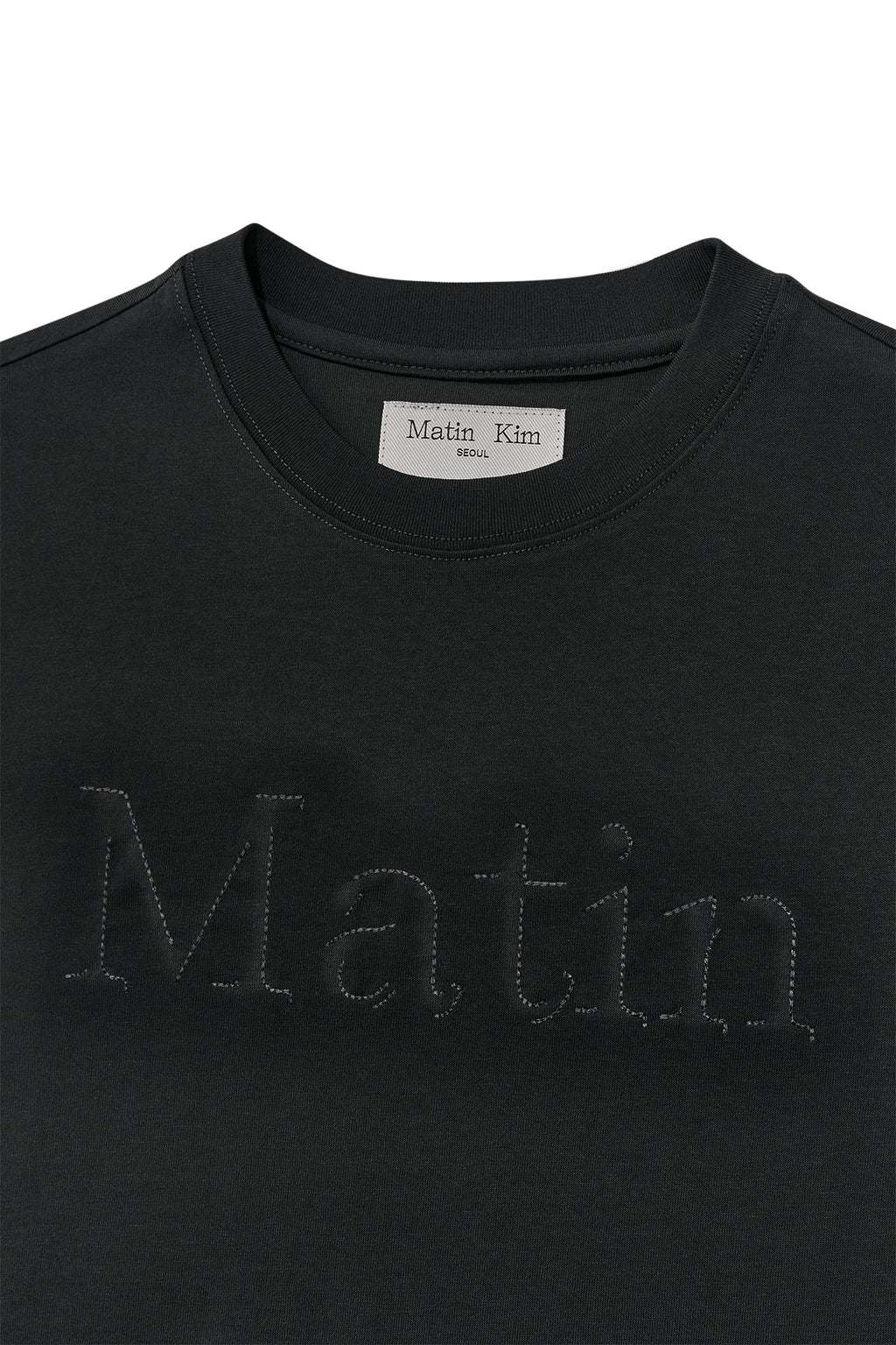Matin Kim - Matin Shadow Typo Top (Charcoal) product image 3 | TRAB K-Fashion Australia