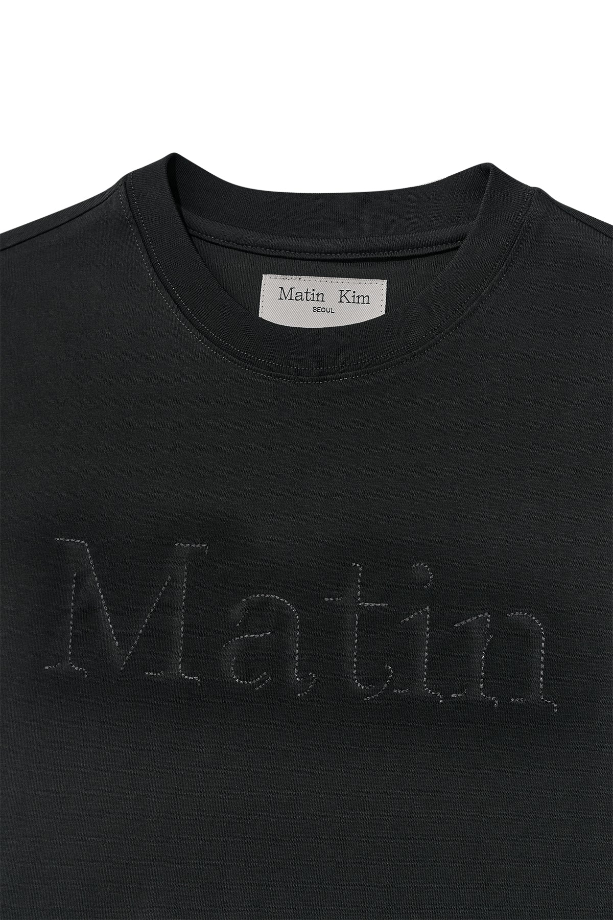 Matin Kim - Matin Shadow Typo Top (Charcoal) product image 3 | TRAB K-Fashion Australia