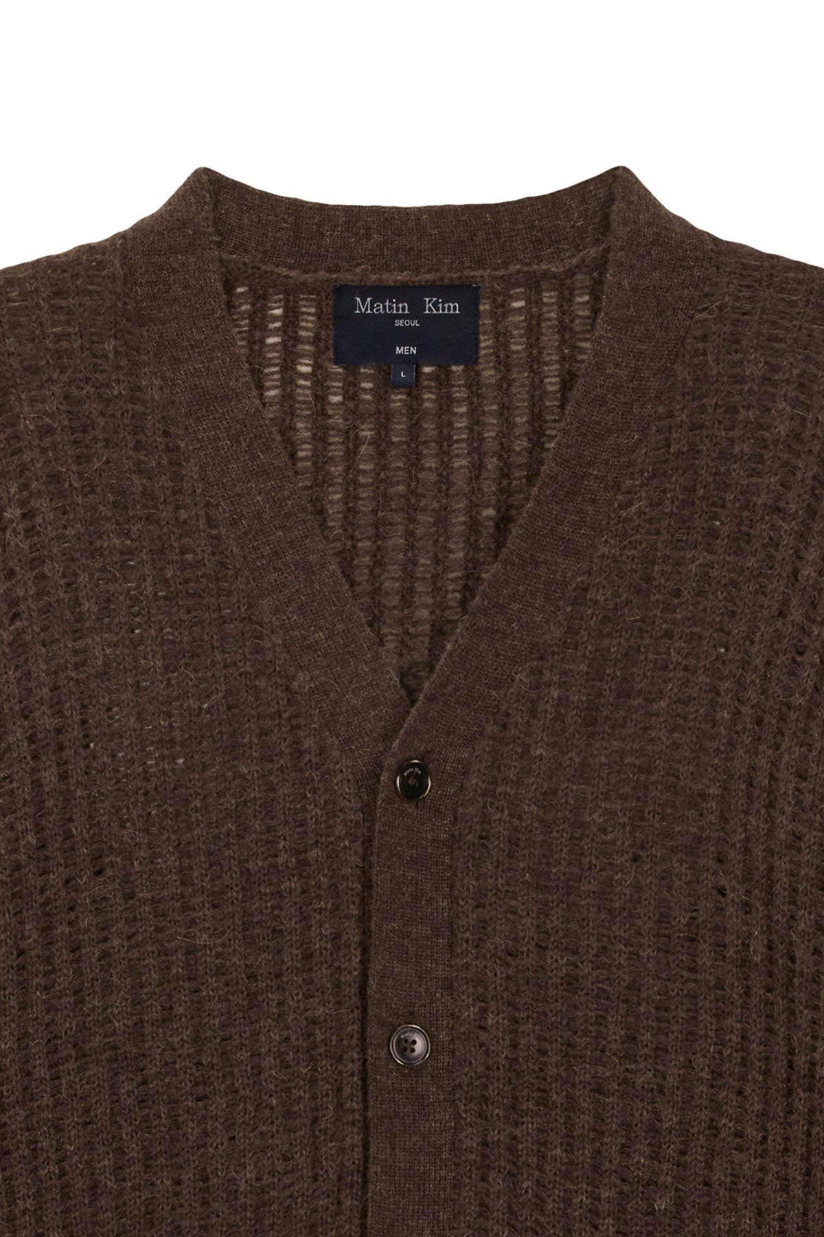 Matin Kim - Hairy Crochet Cardigan (Brown) product image 3 | TRAB K-Fashion Australia