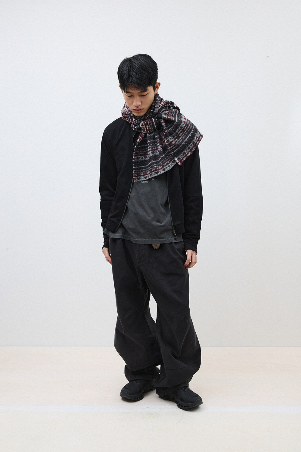 Hatchingroom - Double Sleeve Track Cardigan (Black) product image 7 | TRAB K-Fashion Australia