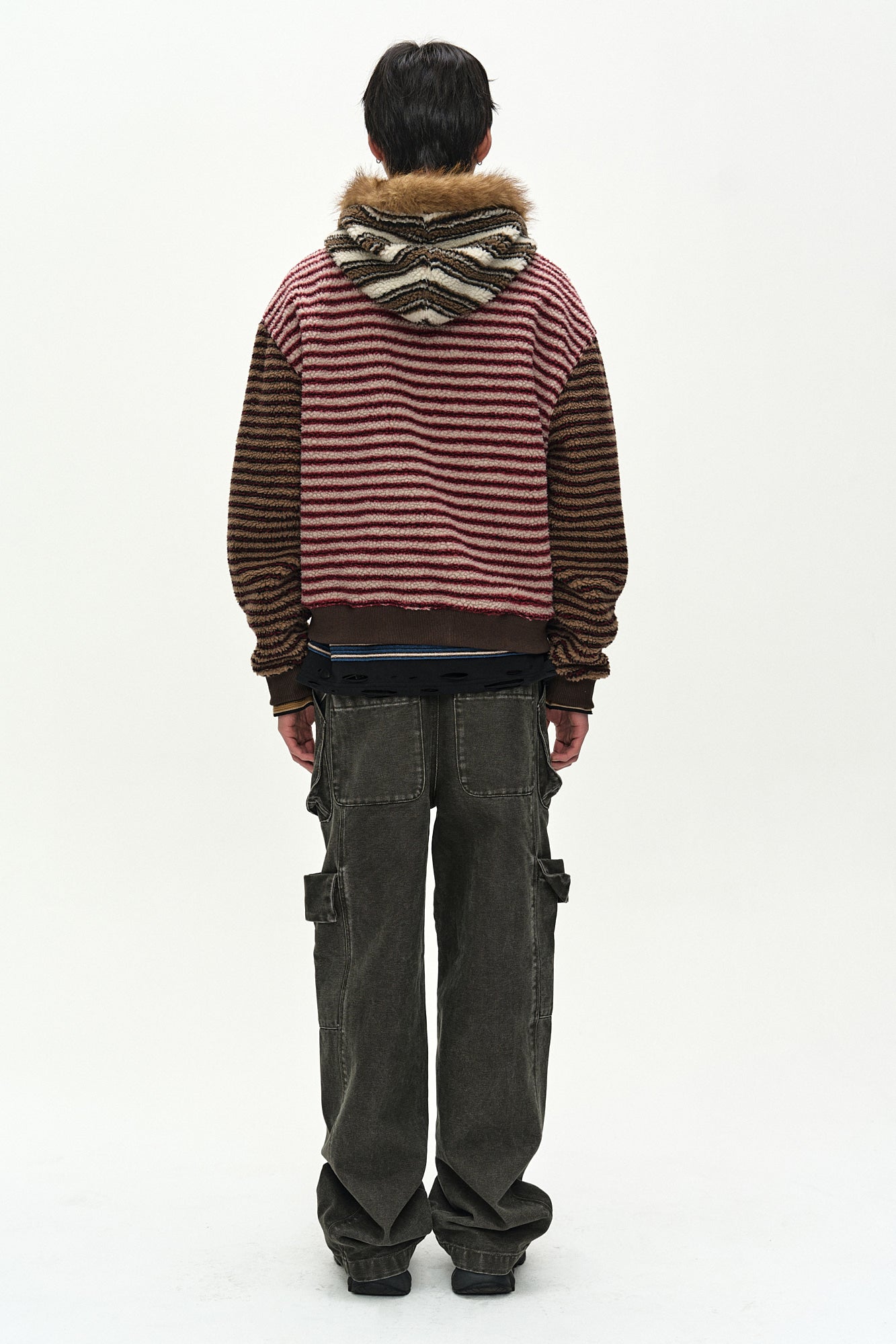 Andersson Bell - Belt Layered Cargo Wide-Leg Jeans (khaki) (Khaki) product image 4 | TRAB K-Fashion Australia
