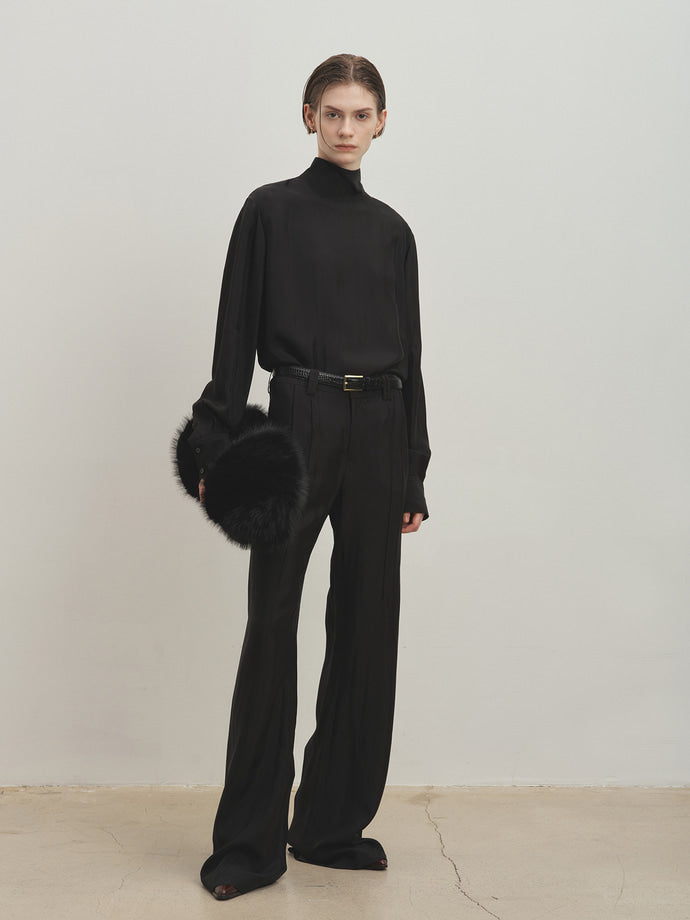 Tonywack - Liquid Flared Tailored Trousers (Black) product image 1 | TRAB K-Fashion Australia