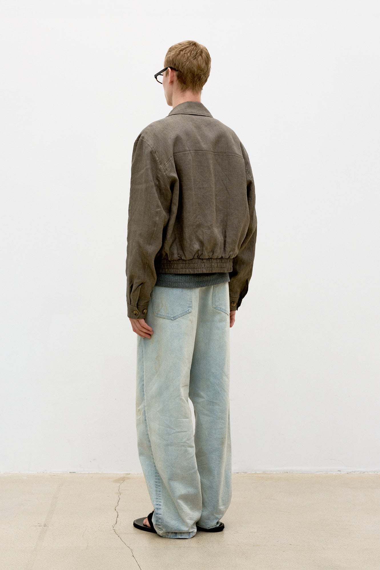 Coor - Double Pocket Station Blouson Jacket (Brown) product image 4 | TRAB K-Fashion Australia
