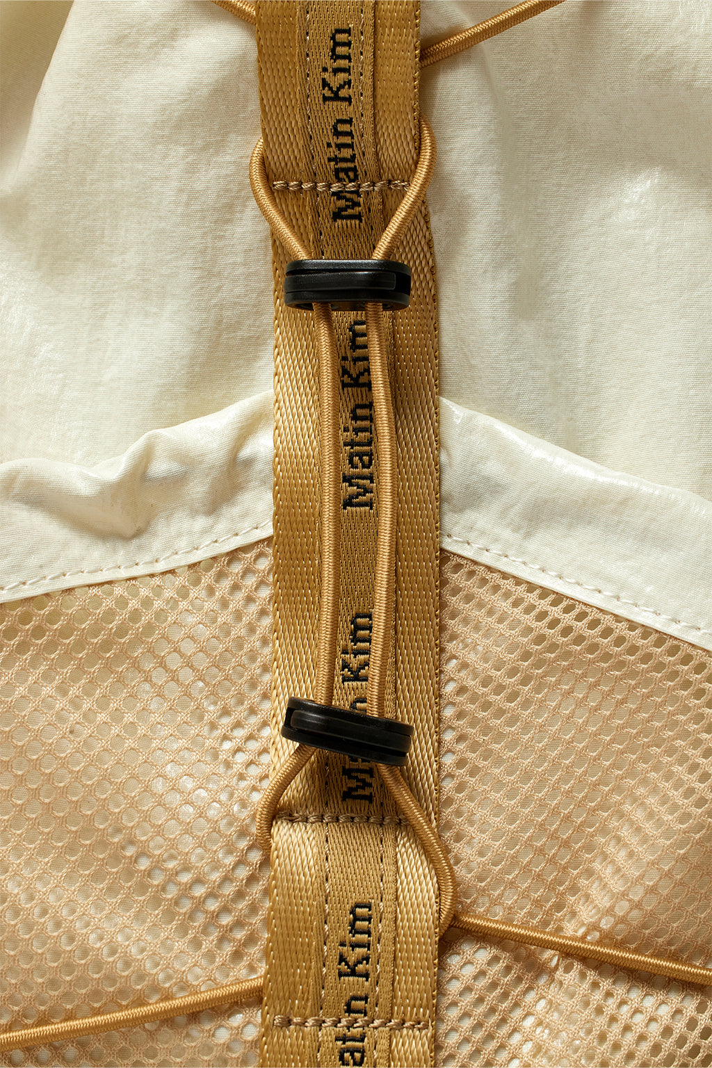 Matin Kim - Logo Taping Glossy Back Pack (Ivory) product image 3 | TRAB K-Fashion Australia