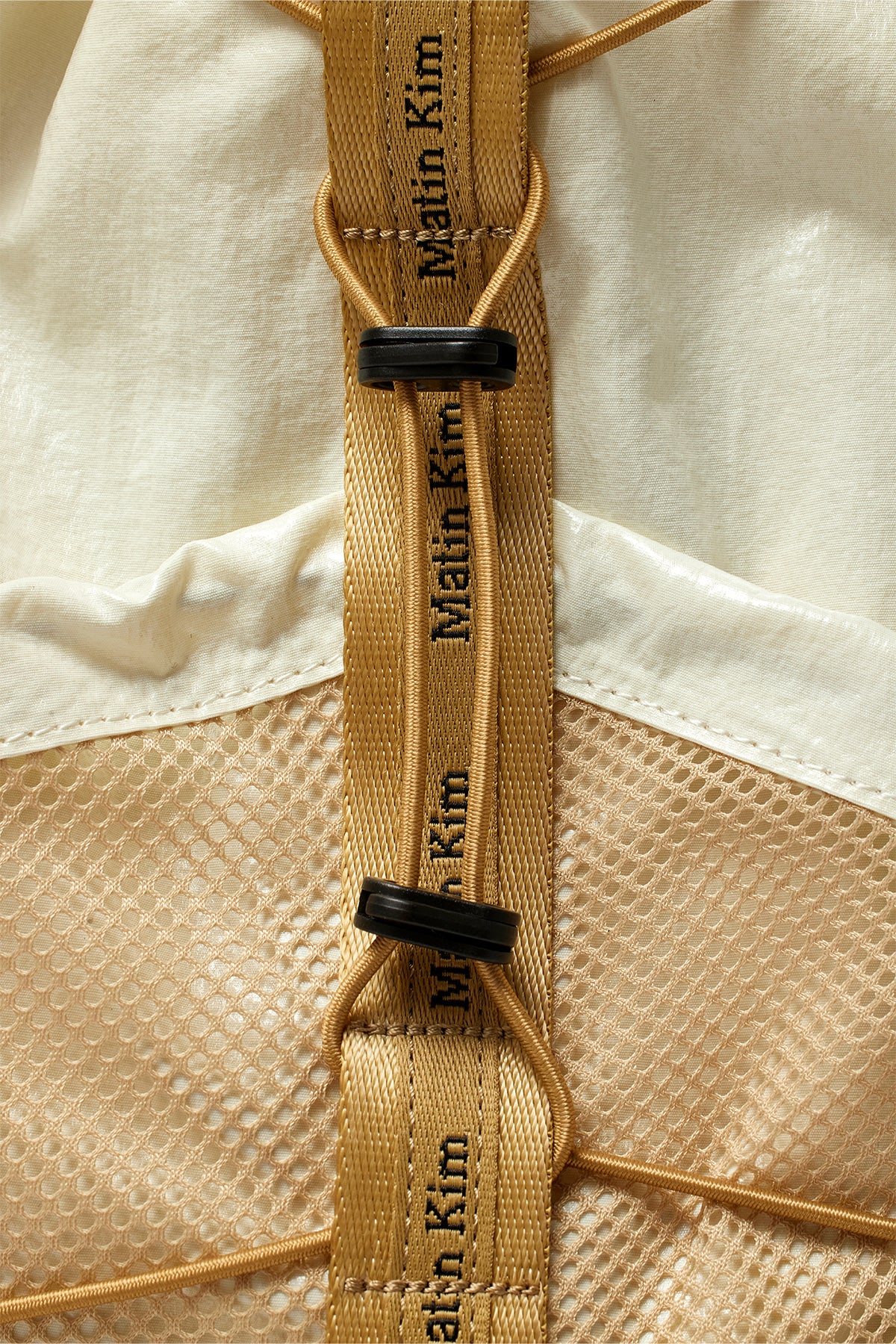 Matin Kim - Logo Taping Glossy Back Pack (Ivory) product image 3 | TRAB K-Fashion Australia