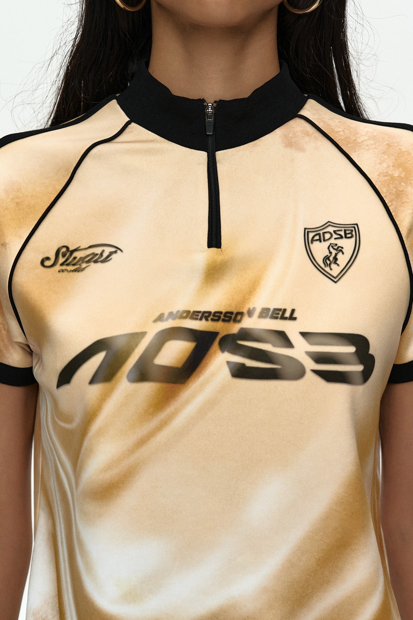 Andersson Bell - Printed Football Zip-Up Top (Gold) product image 5 | TRAB K-Fashion Australia