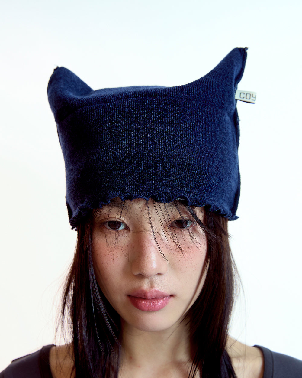 Coyseio - Raw Edge Cat Beanie (Melange Grey) product image 9 | TRAB K-Fashion Australia