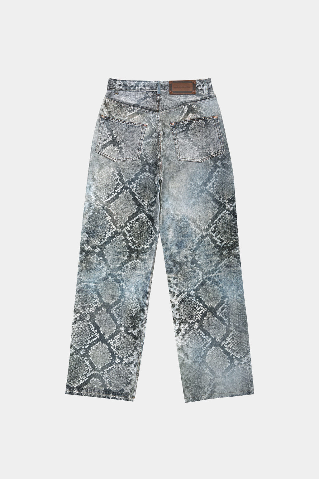 Andersson Bell - Python Fade Denim Printed Overlay Jeans (Blue) product image 9 | TRAB K-Fashion Australia