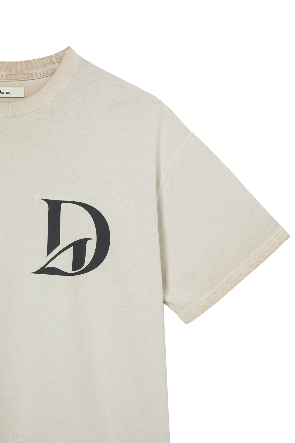 Deinet - Washed Logo T-Shirt (Beige) product image 4 | TRAB K-Fashion Australia