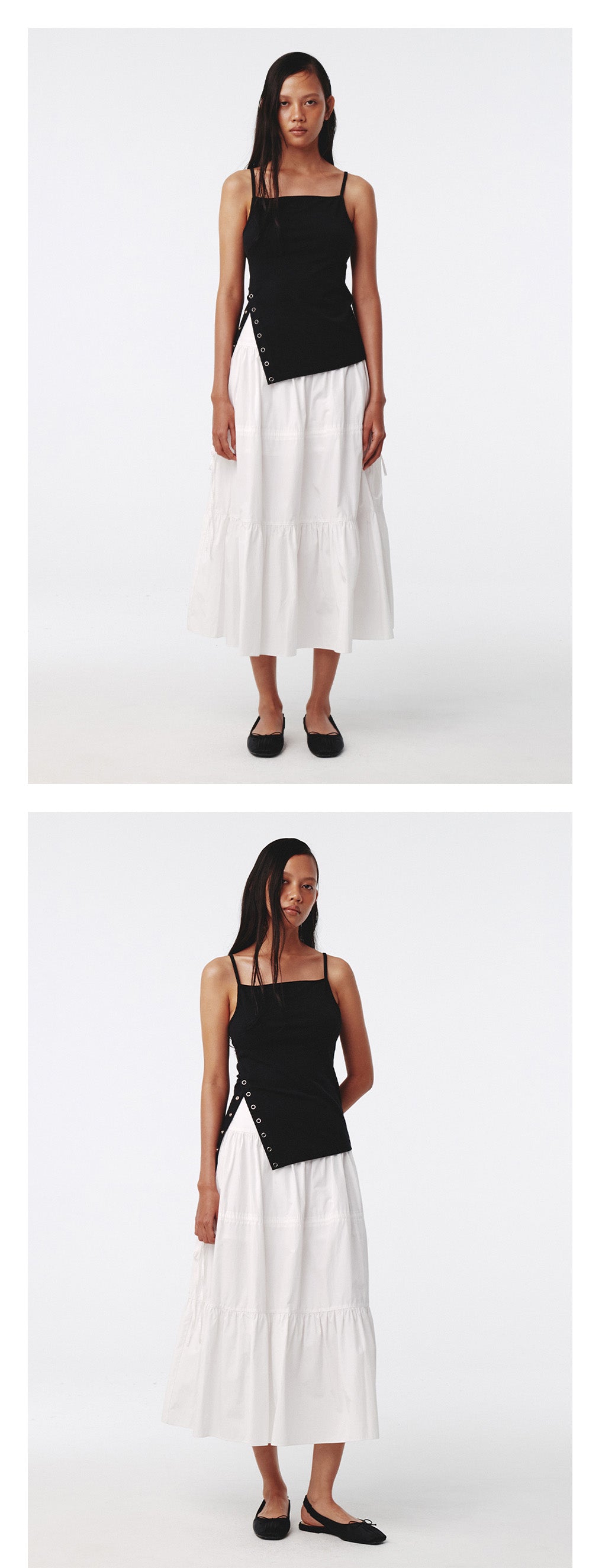 Kijun - Snap Slit Tank Top (Black) product image 1 | TRAB K-Fashion Australia