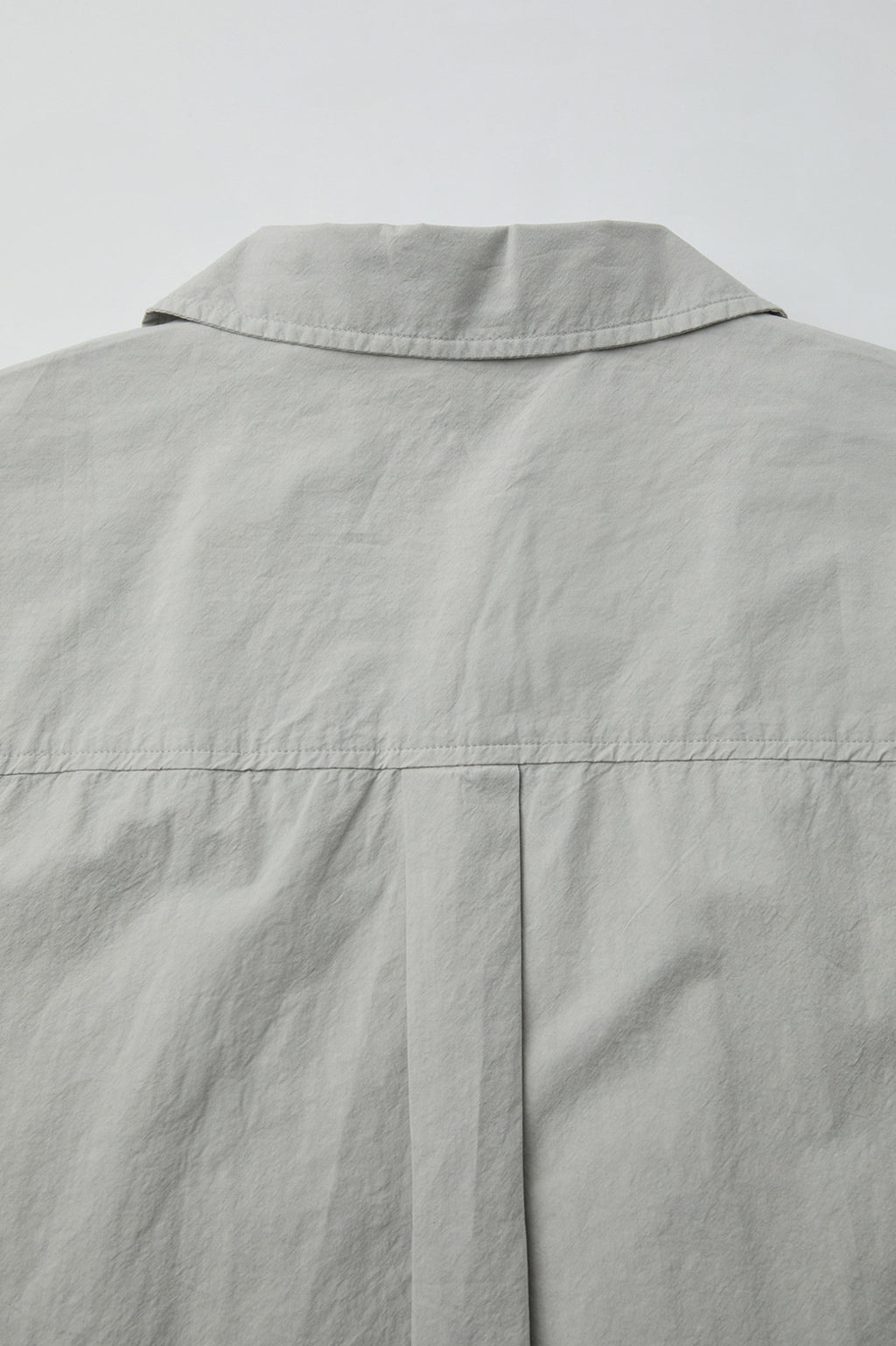 Coor - One-Pocket Garment Washed Half Shirt (Light Gray) product image 6 | TRAB K-Fashion Australia