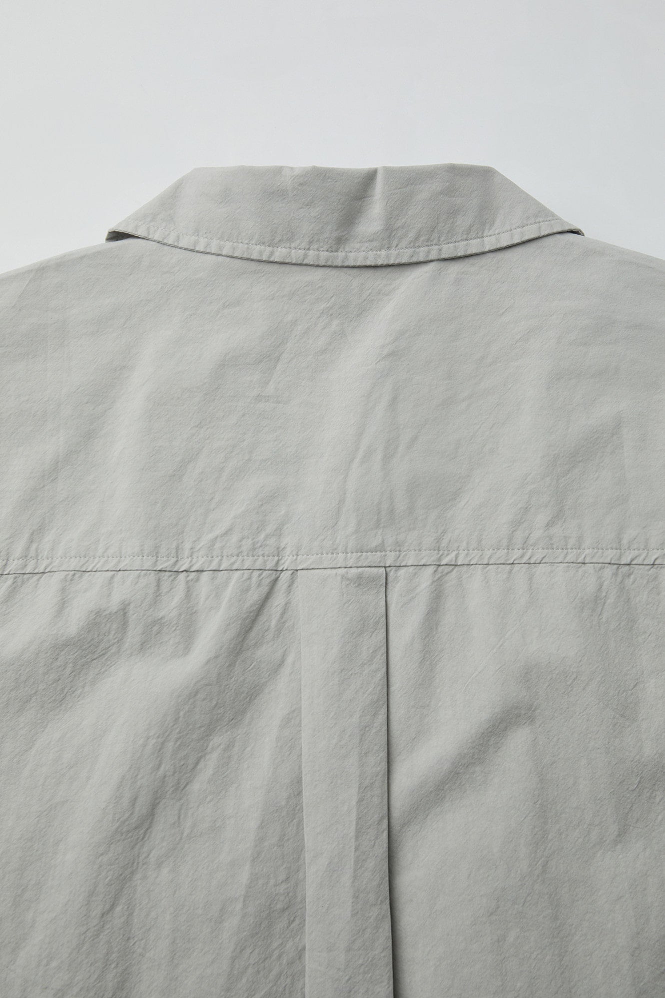 Coor - One-Pocket Garment Washed Half Shirt (Light Gray) product image 6 | TRAB K-Fashion Australia