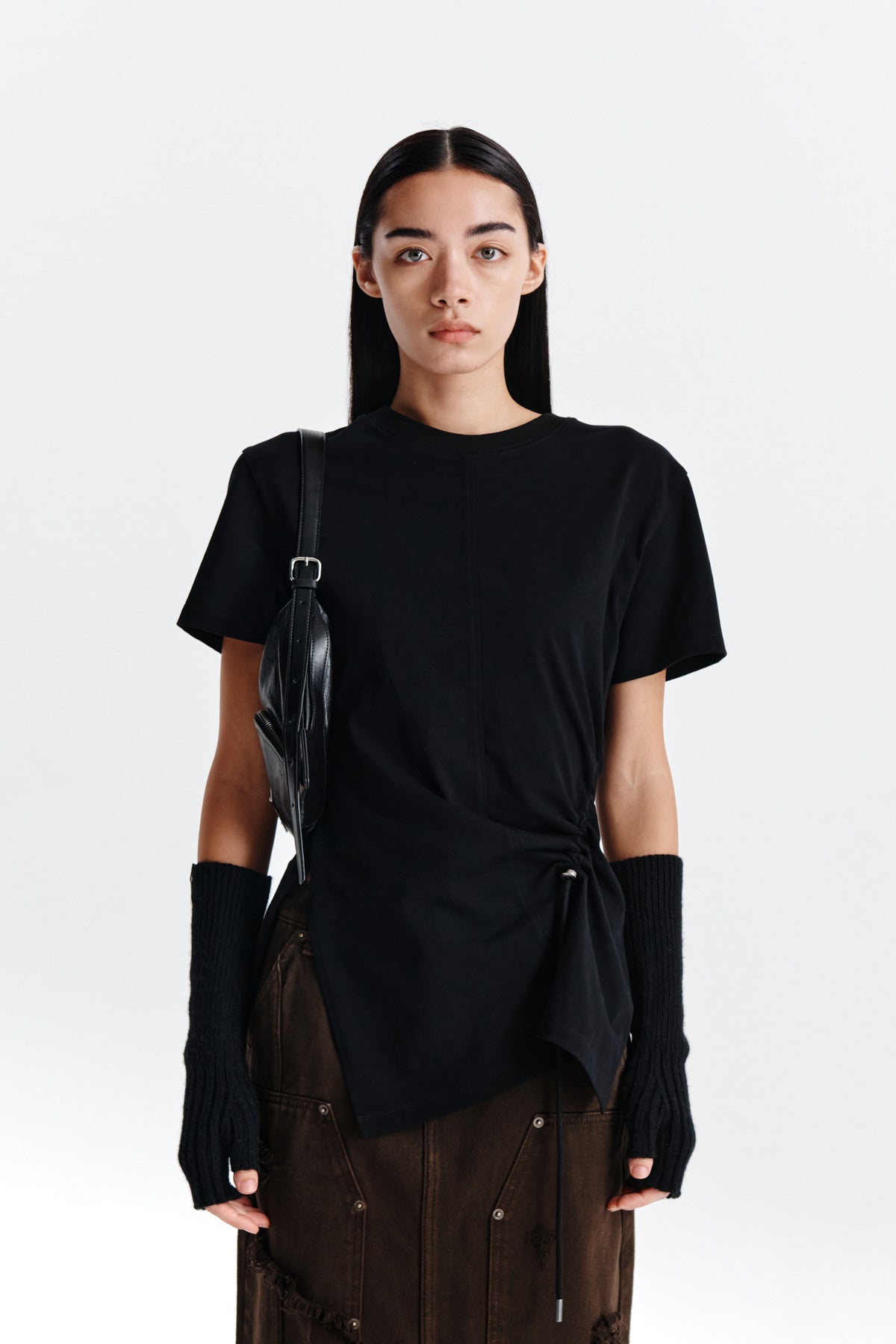 Matin Kim - String Slit Detail Top (Black) product image 6 | TRAB K-Fashion Australia