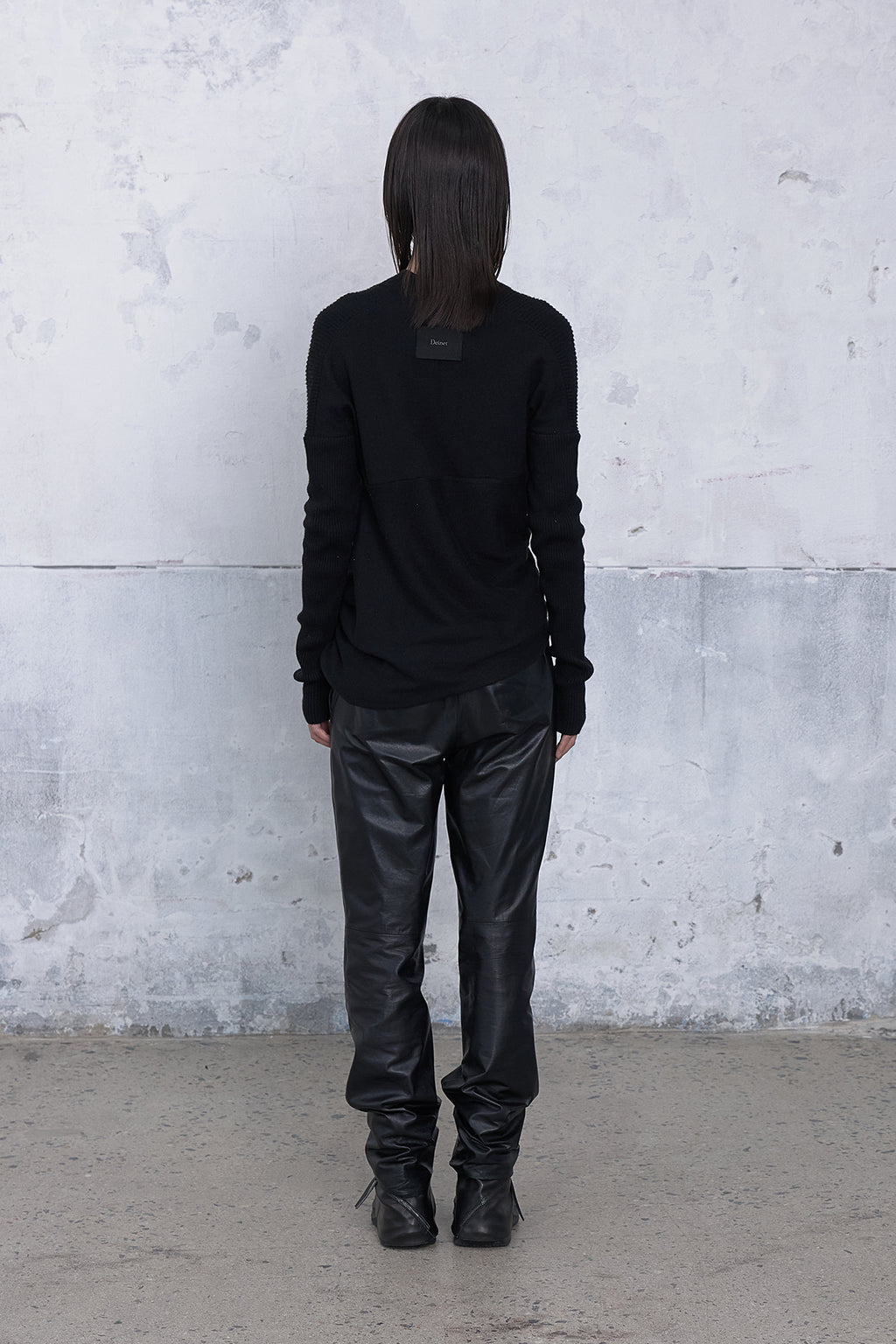 Deinet - Fluid Knit Drape Cardigan (Black) product image 3 | TRAB K-Fashion Australia