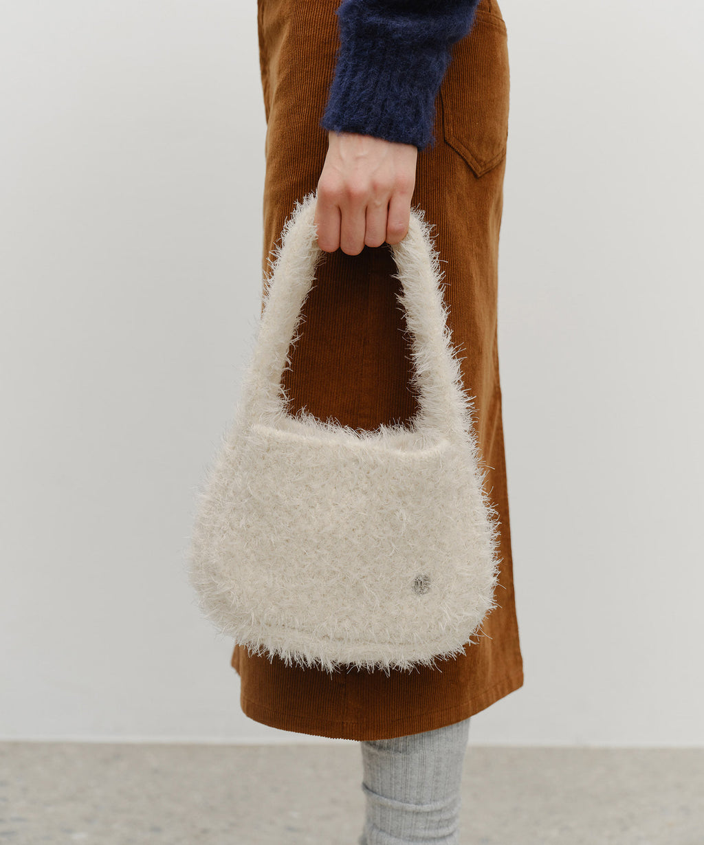 Marithe & Francois Girbaud - Circle Logo Mini Knit Bag (Cream) product image 6 | TRAB K-Fashion Australia