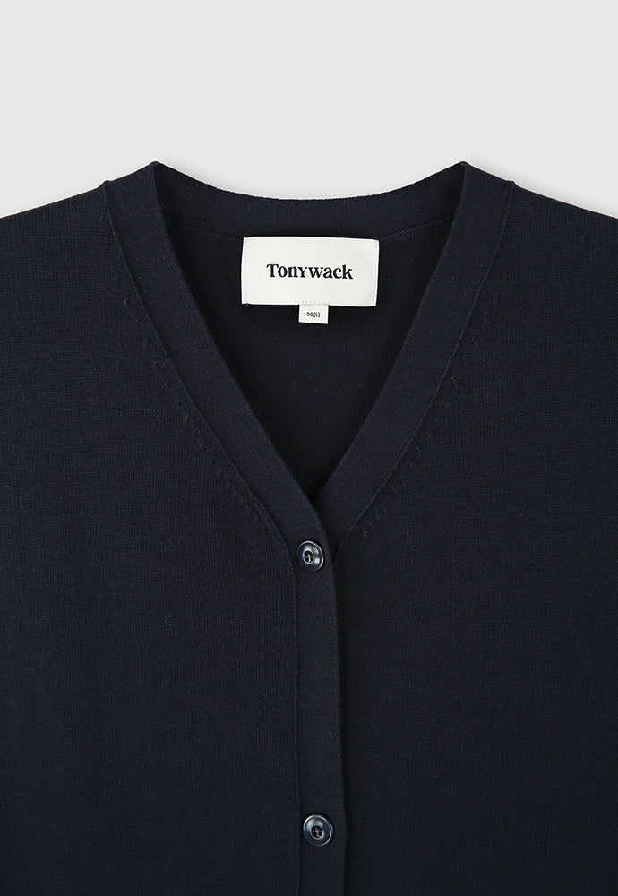Tonywack - Super Fine Tropical Wool Button Up Vest (Dark Navy) product image 7 | TRAB K-Fashion Australia