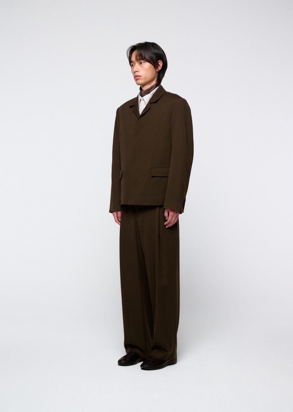 Amomento - Single breasted wool jacket (Brown) product image 3 | TRAB K-Fashion Australia