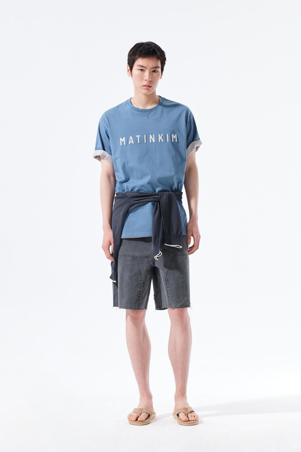Matin Kim - Applique Felt Logo Top (Blue) product image 10 | TRAB K-Fashion Australia