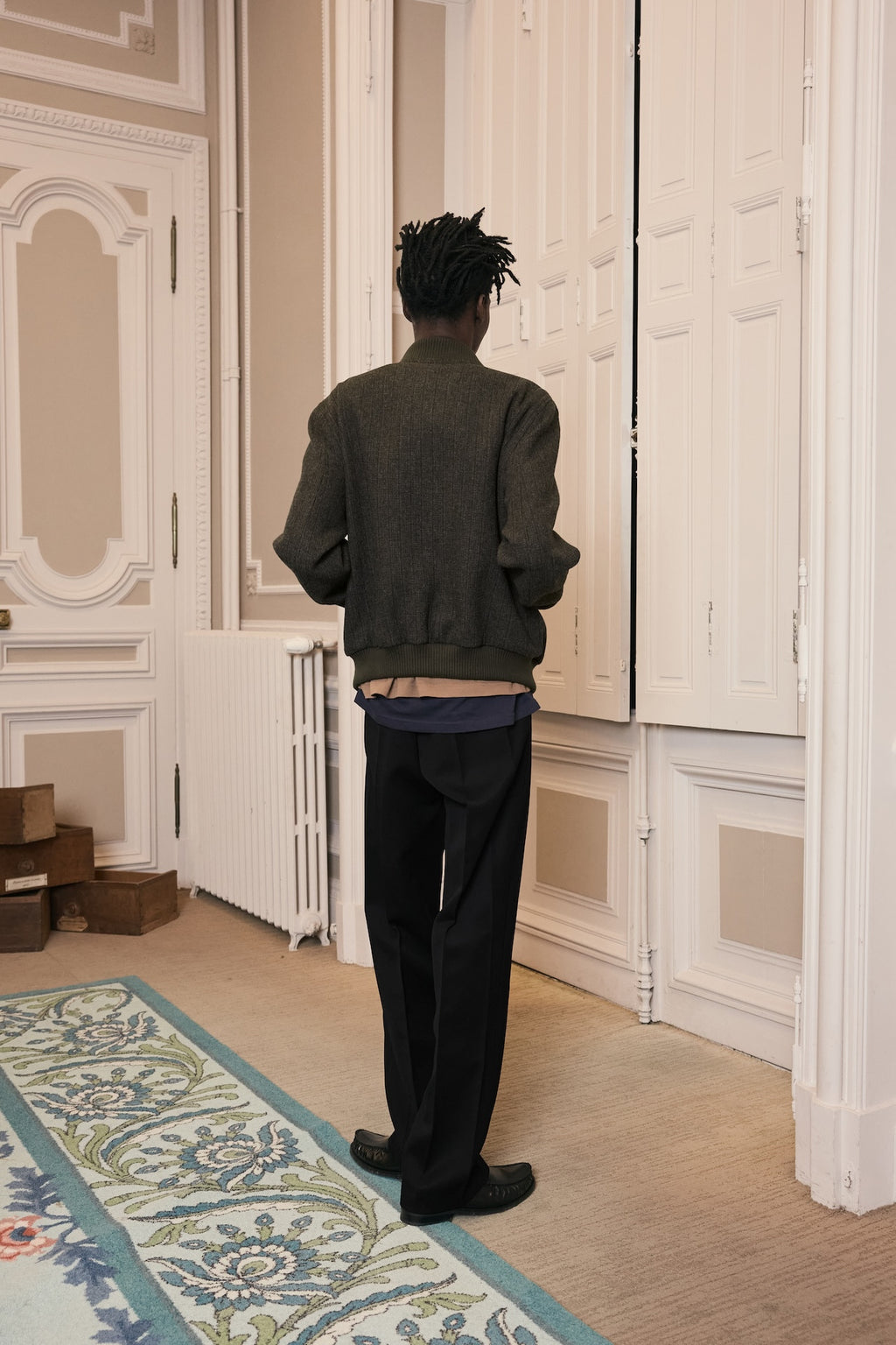STU - Double Placket Varsity Jacket (Khaki) product image 7 | TRAB K-Fashion Australia