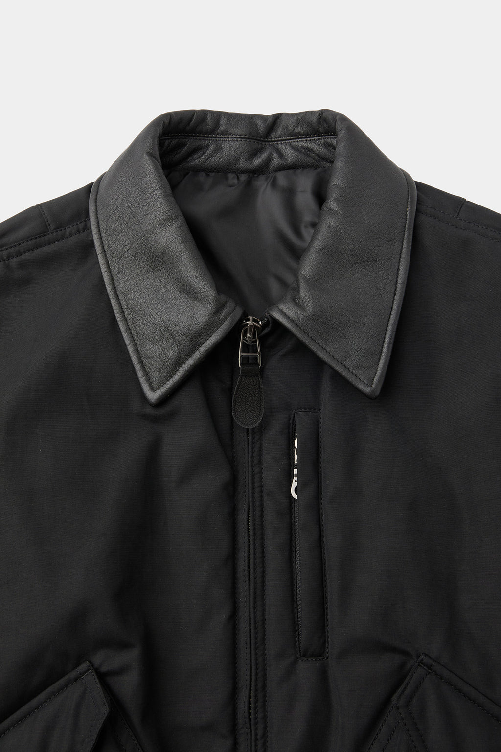 Coor - Leather Collar Mk-3 Flight Jumper (Black) product image 5 | TRAB K-Fashion Australia
