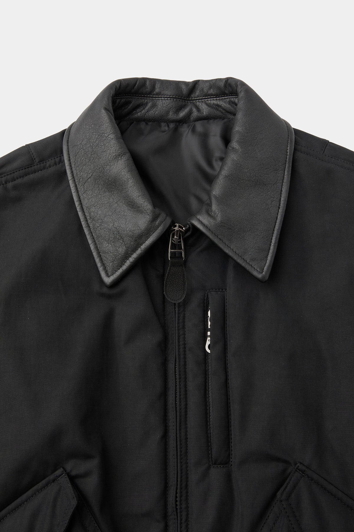 Coor - Leather Collar Mk-3 Flight Jumper (Black) product image 5 | TRAB K-Fashion Australia