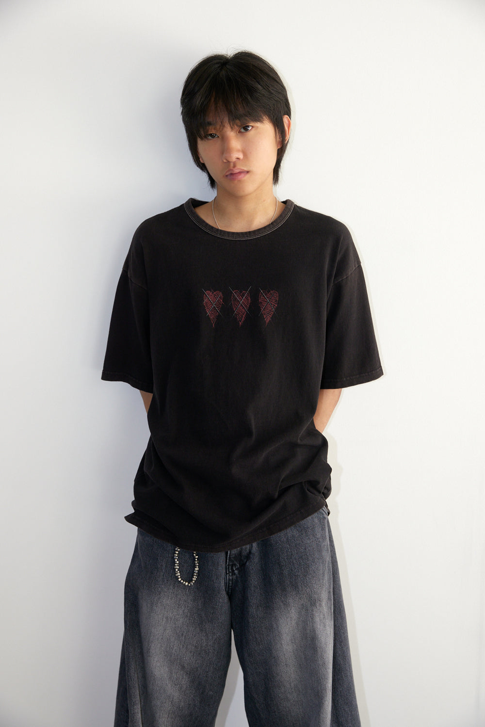 Hatchingroom - VTG Cartoon Heart Tee Washed (Black) product image 5 | TRAB K-Fashion Australia