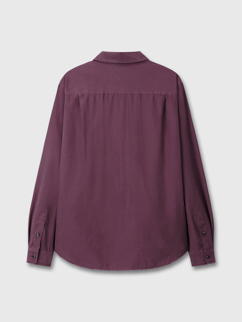 Tonywack - Silk Cotton Garment-Dyed Shirt (Faded Burgundy) product image 9 | TRAB K-Fashion Australia