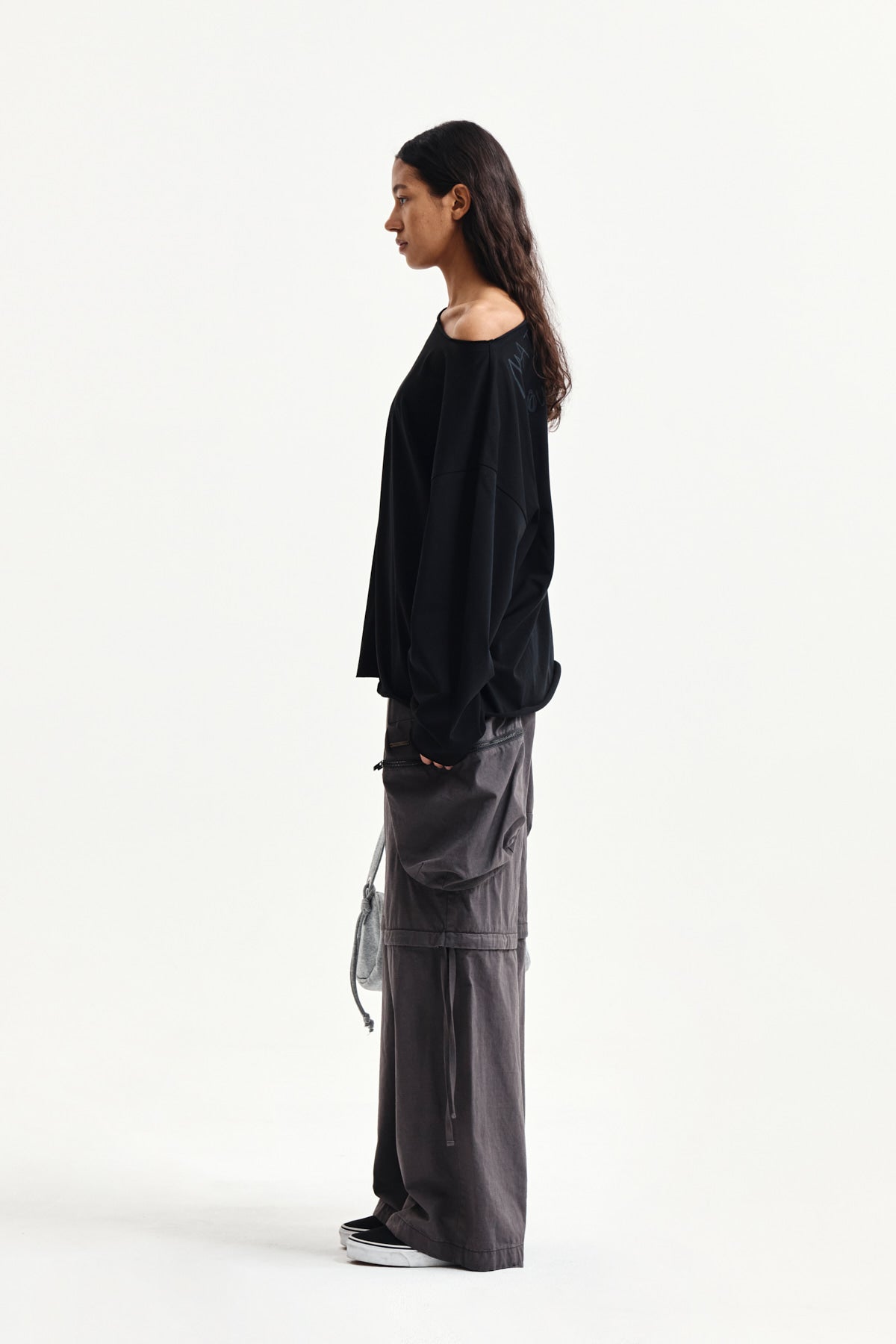 Matin Kim - Detachable Cargo Pants (Charcoal) product image 6 | TRAB K-Fashion Australia