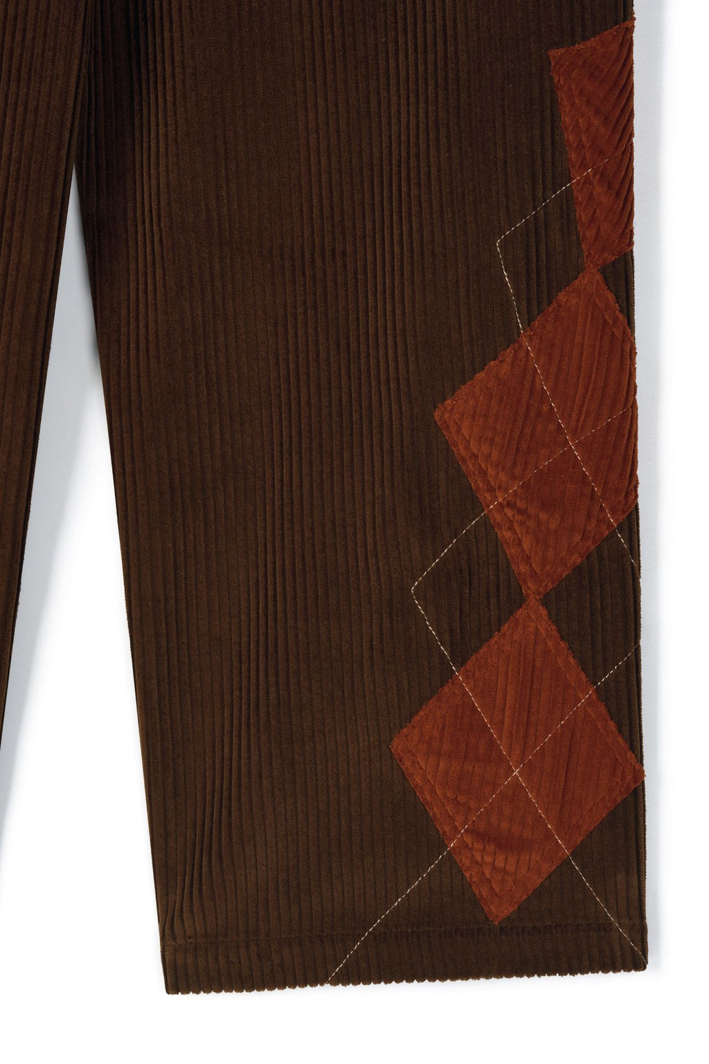 Ioedle - Argyle Kite Stem Corduroy Pants (Brown) product image 7 | TRAB K-Fashion Australia