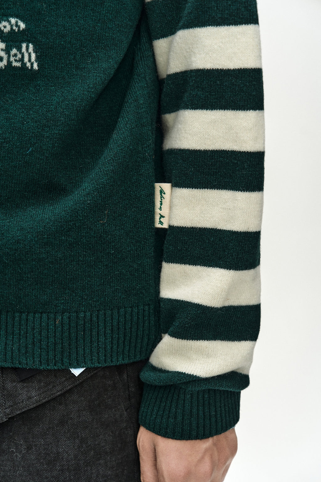 Andersson Bell - 26 Boy's Heart Message Crew-Neck Sweater (green/ivory) (Green/Ivory) product image 6 | TRAB K-Fashion Australia