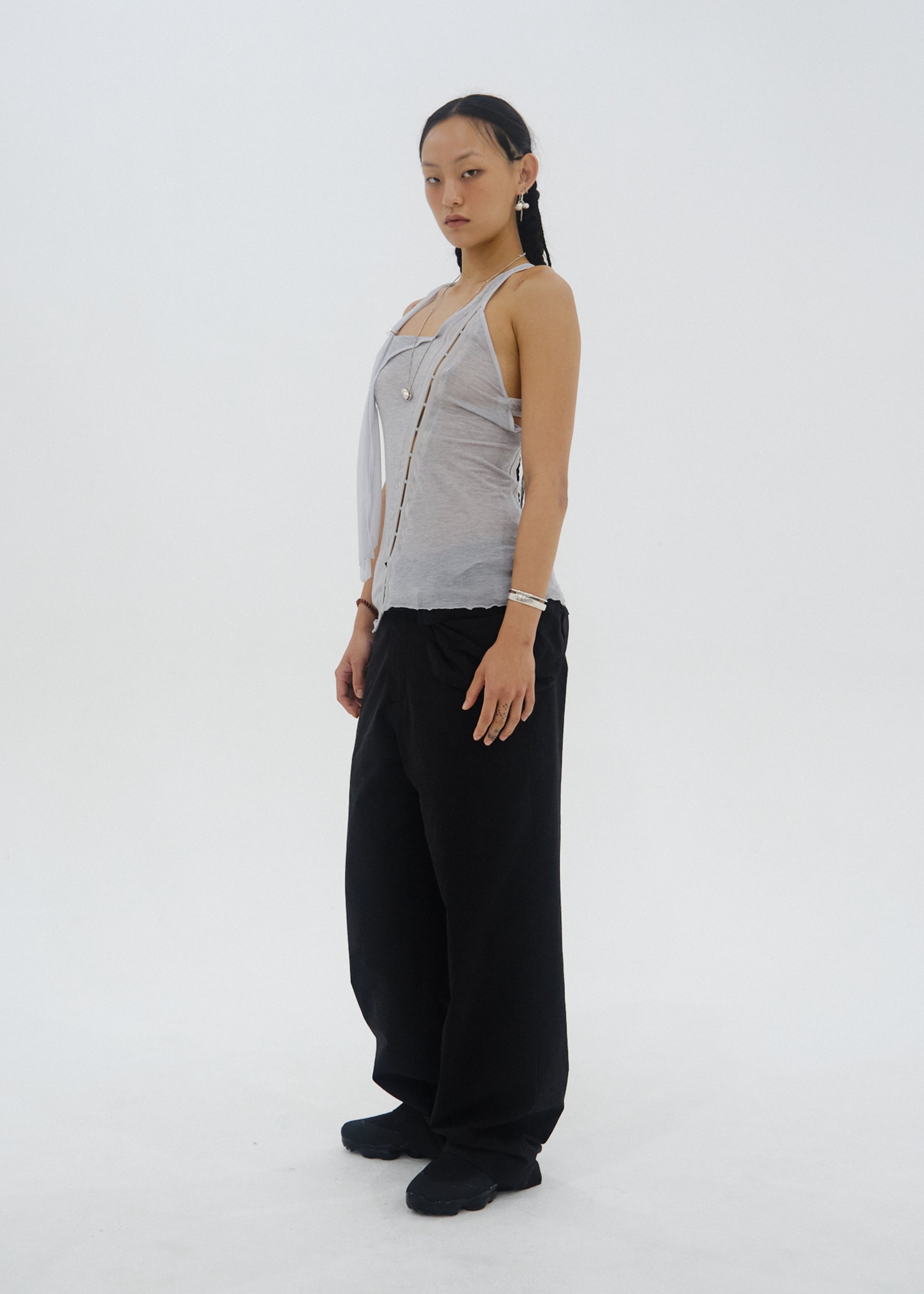 Hyein Seo - Beaded Strap Top (Ash Grey) product image 3 | TRAB K-Fashion Australia