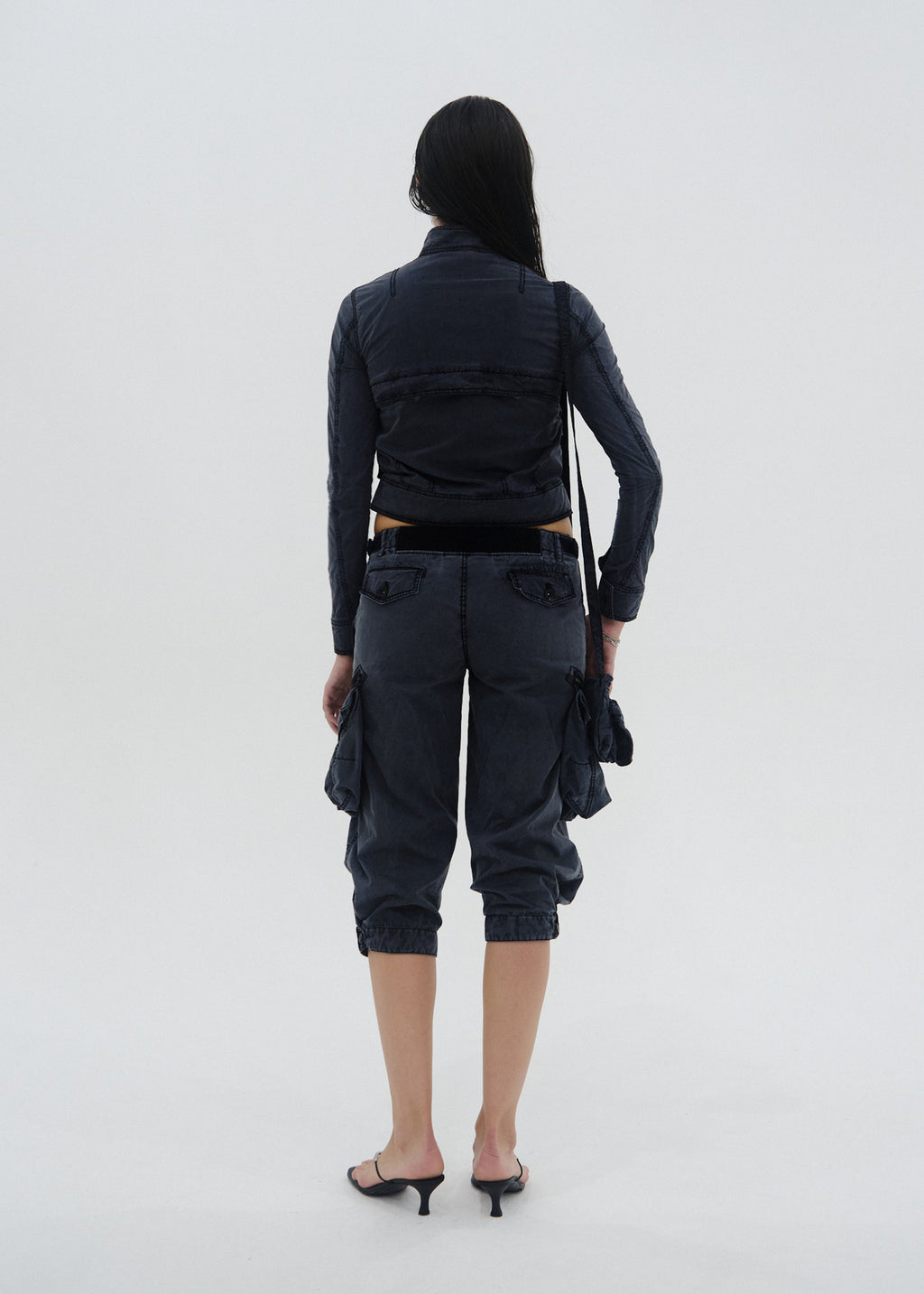 Hyein Seo - Dyed Moto Jacket (Dark Night) product image 3 | TRAB K-Fashion Australia